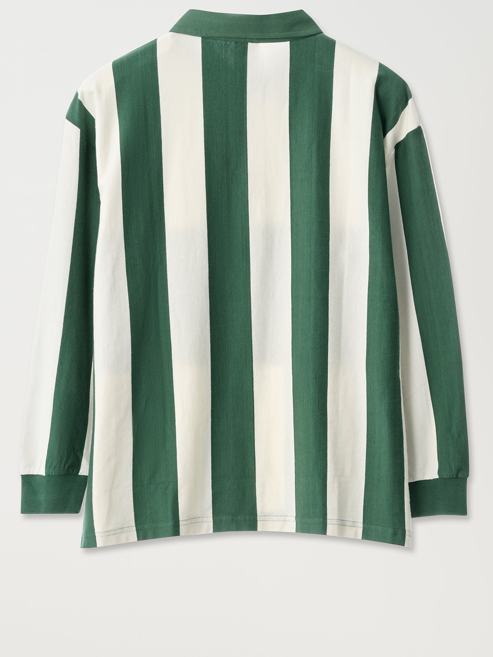 Wide Stripe Oversized Long Sleeve Rugby Top