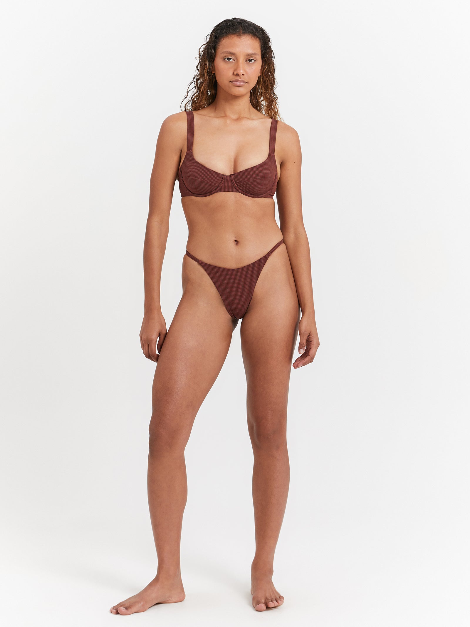 Paradise Code G-String Bikini Briefs in Chimney Red