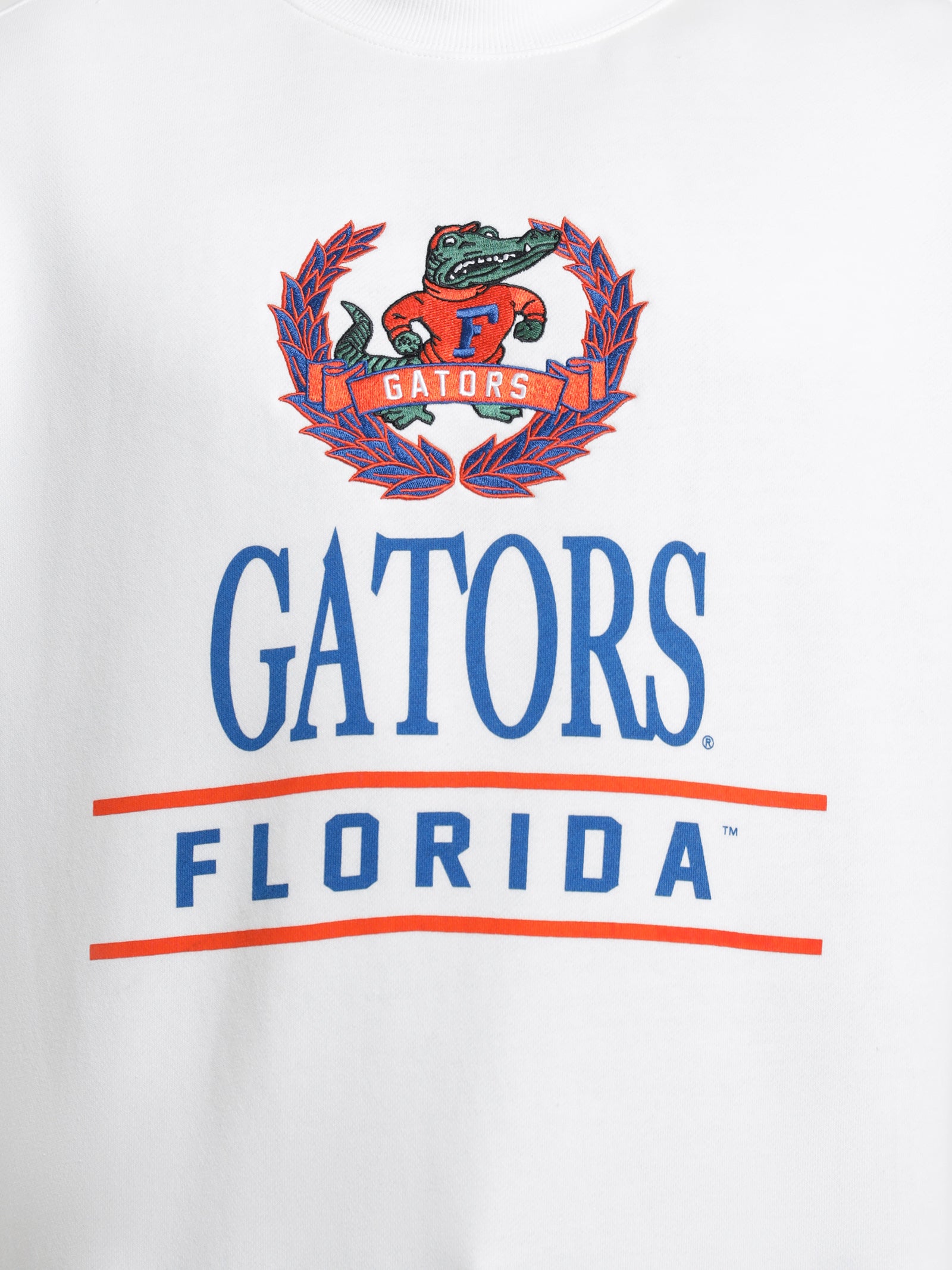 University of Florida Vintage Mascot Crest Sweater in Vintage White