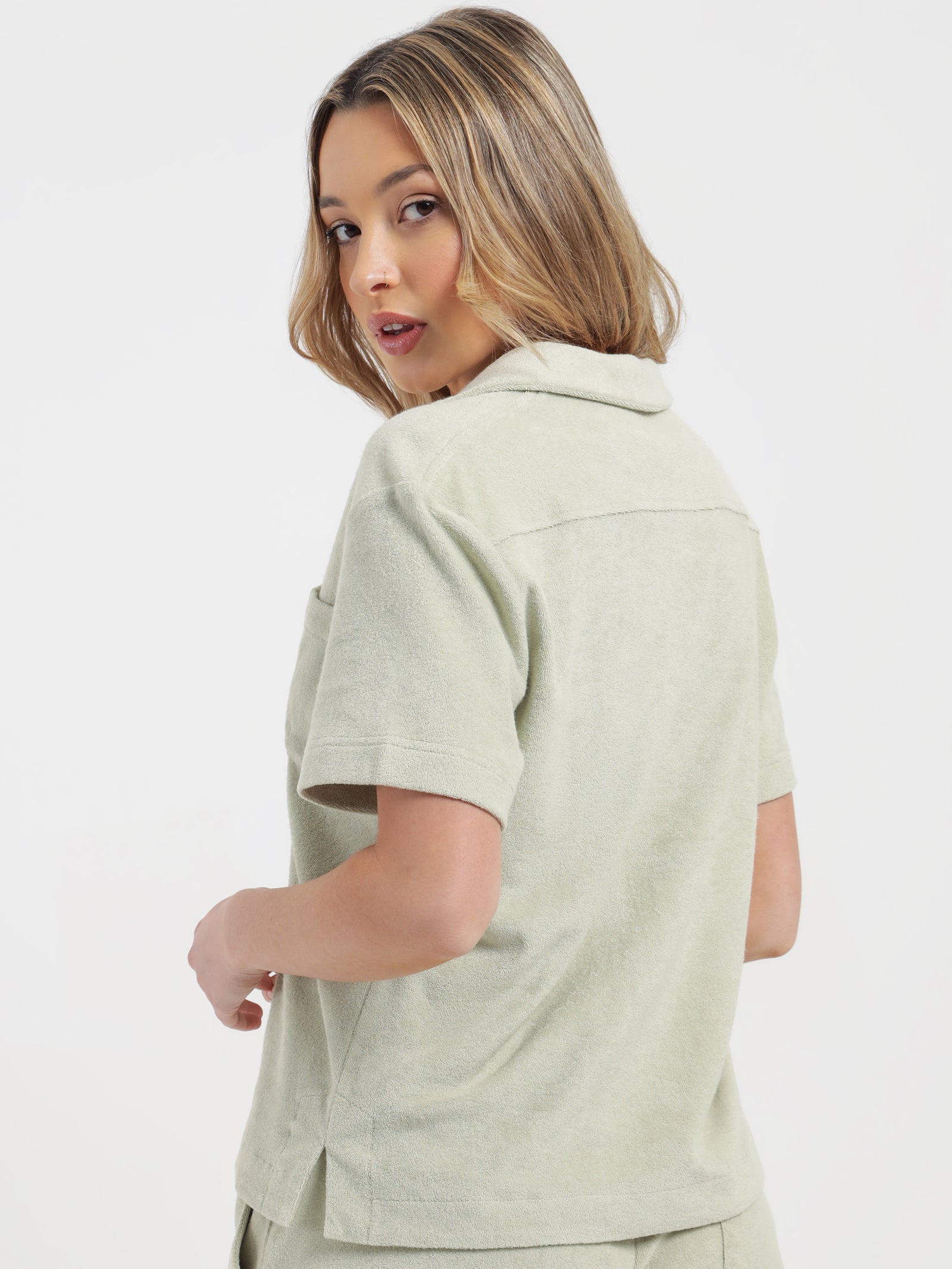 Inka Terry Shirt in Eucalyptus