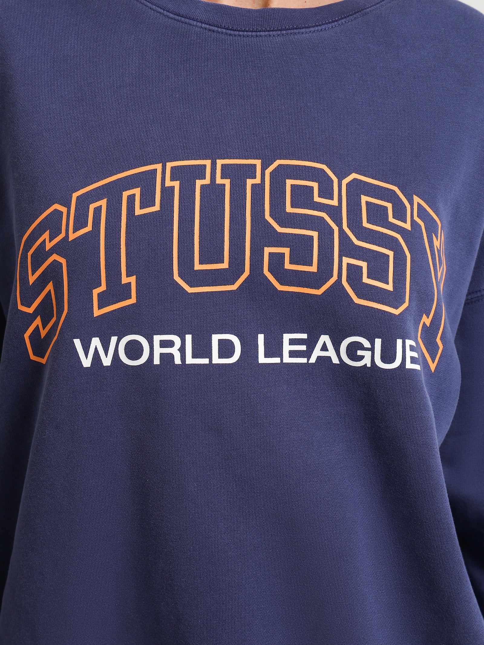 Stussy Sport Oversized Crew in Navy