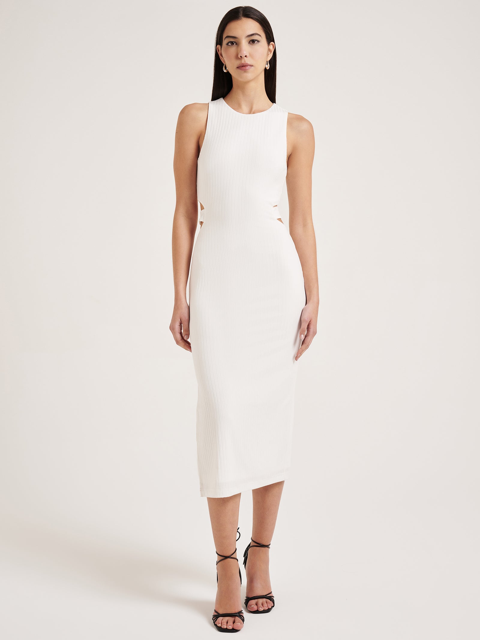 Safiya Midi Dress in White