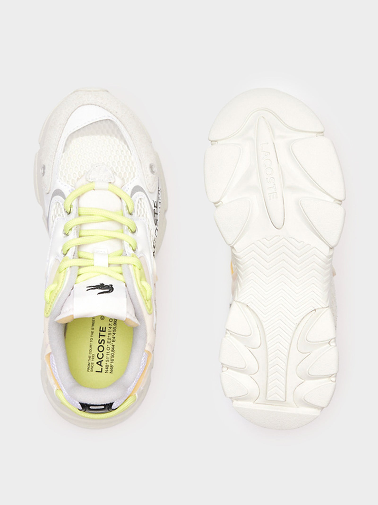 Womens L003 Neo Sneakers in White & Yellow