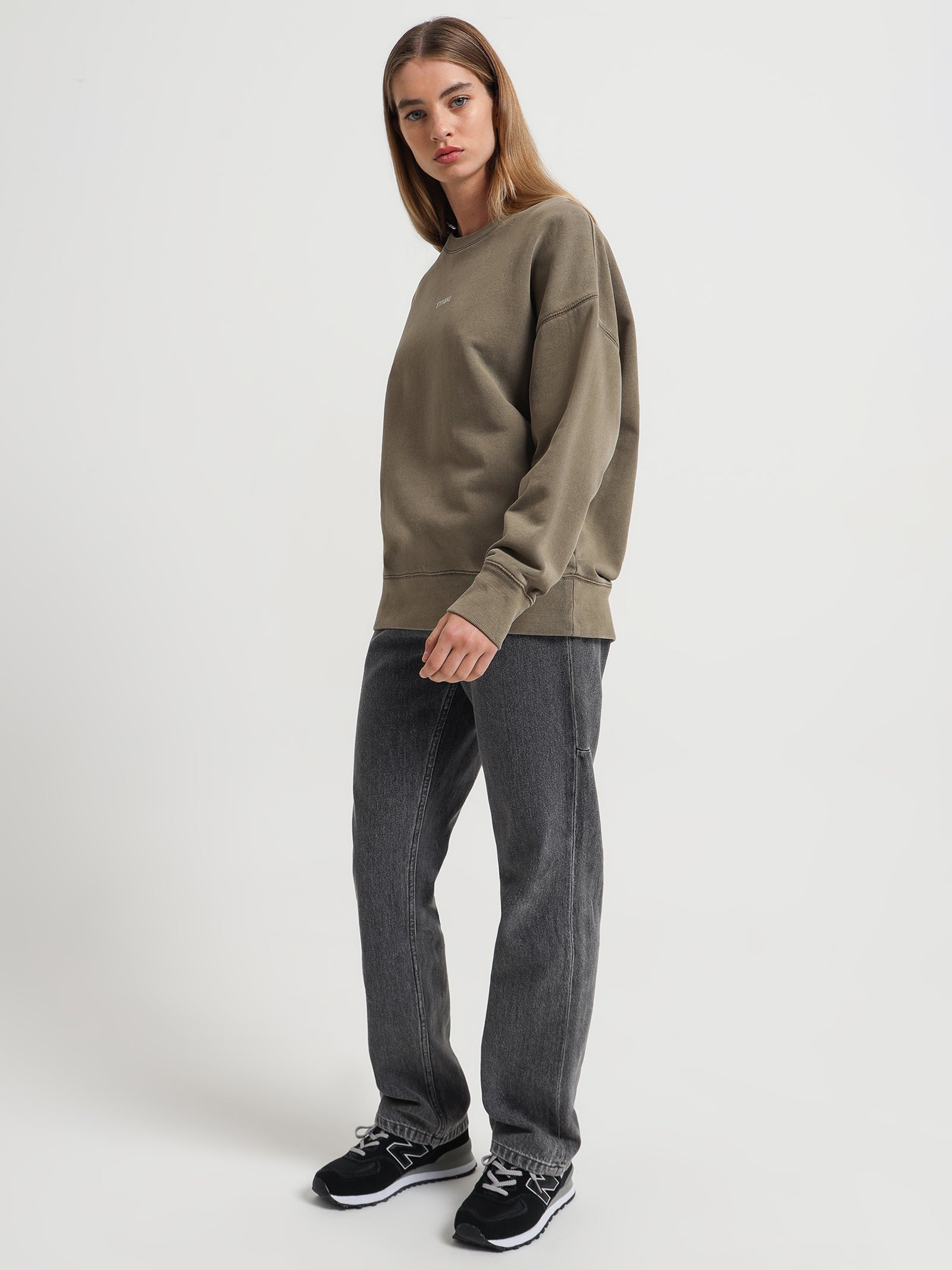 Minimal Thrills Slouch Crew Sweater in Dune