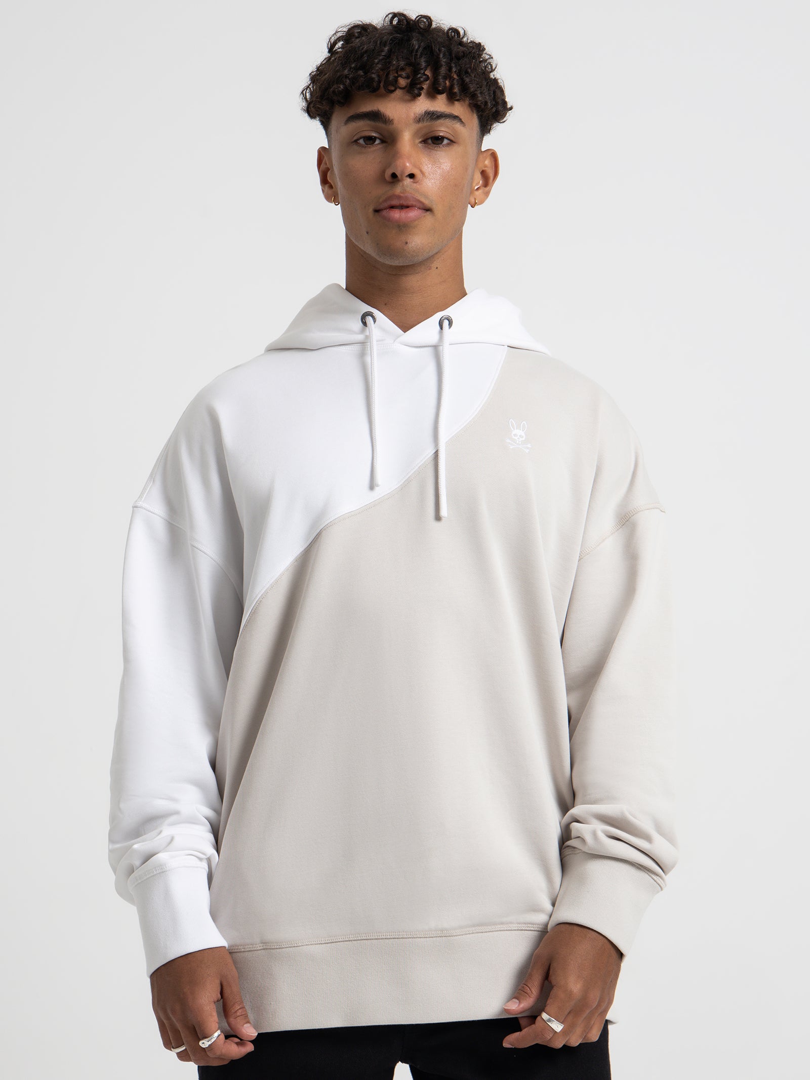 Kenney Relaxed Fit Popover Hoodie in Natural Linen