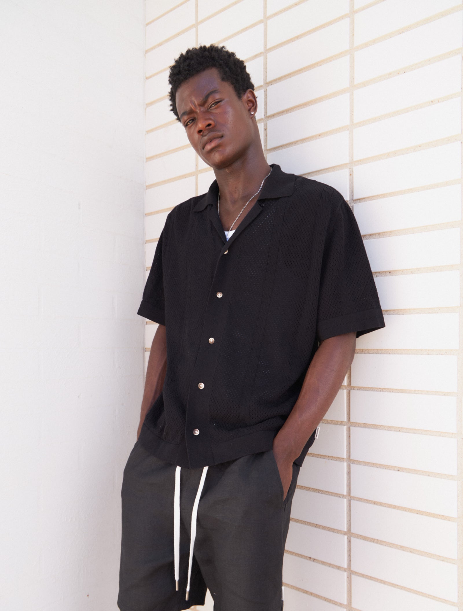 Izaro Knit Shirt In Black