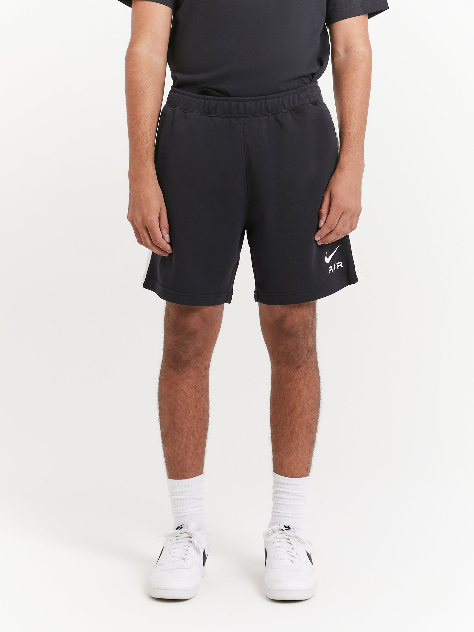 Nike Air French Terry Shorts in Black & Summit White