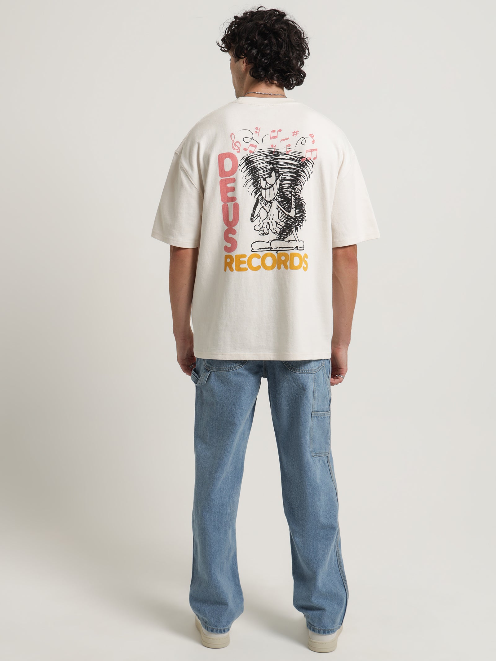 Sound System T-Shirt in White Sand