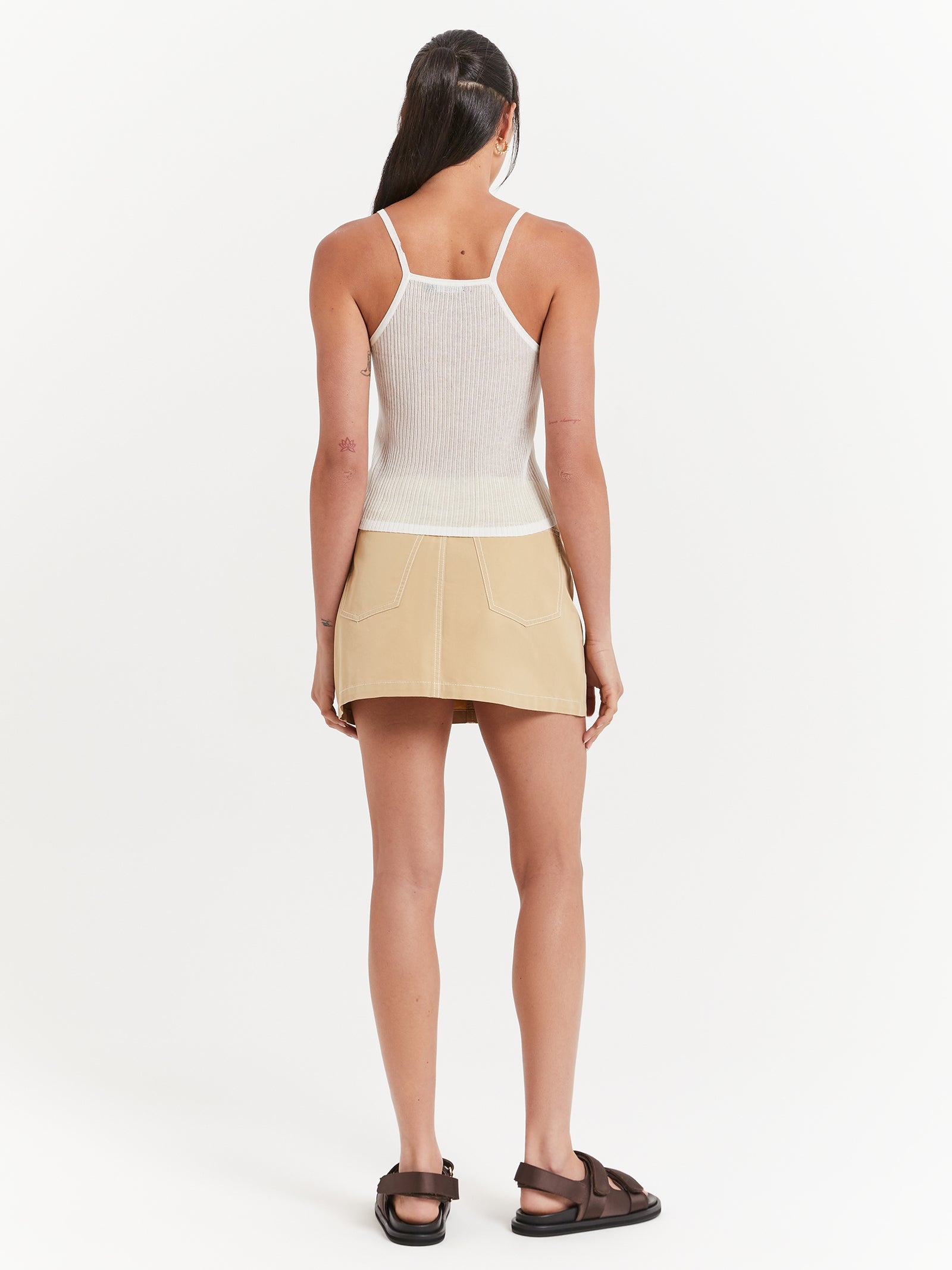 Pia Mini Skirt in Camel