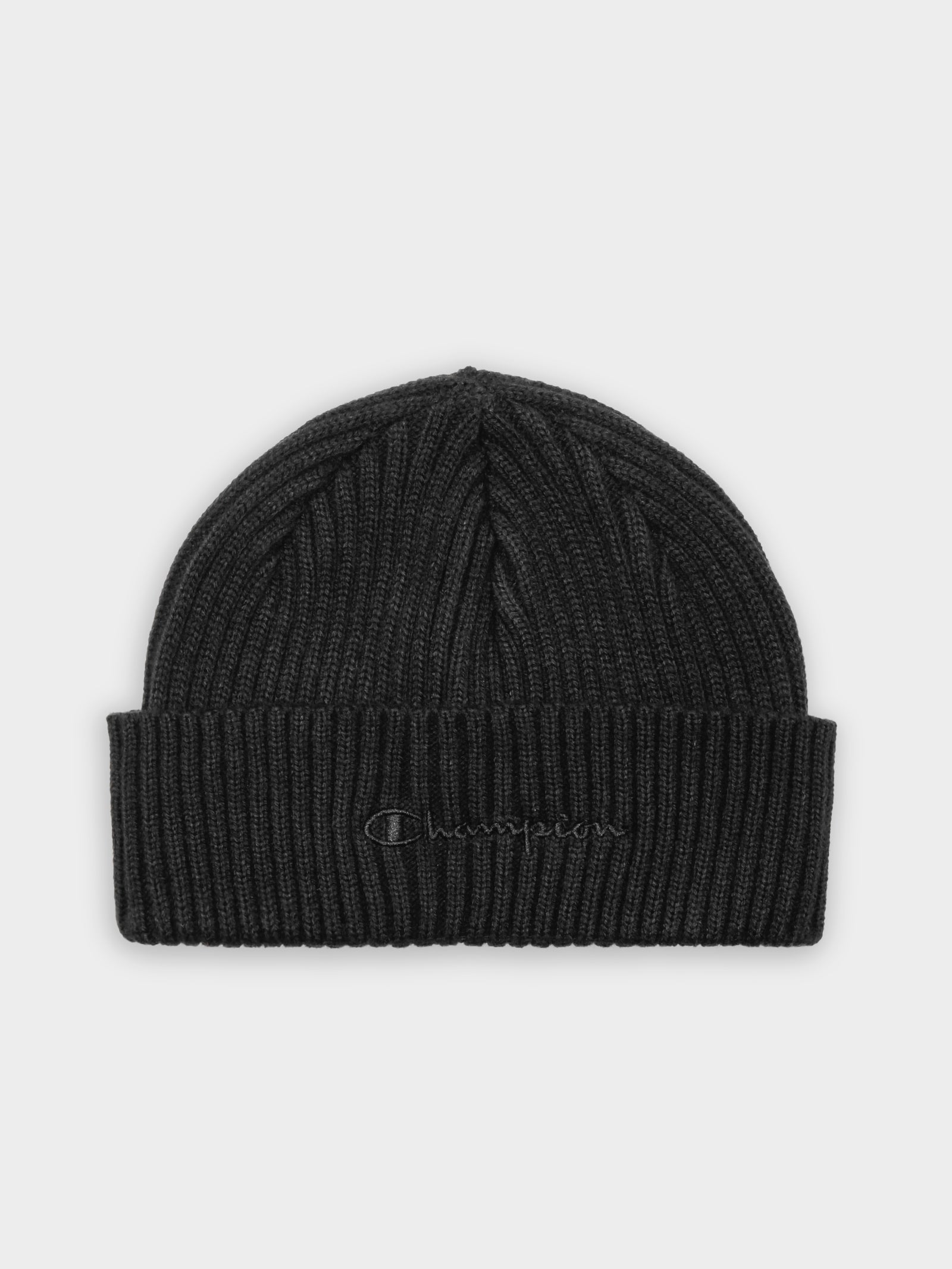 Short Rib Beanie in Black