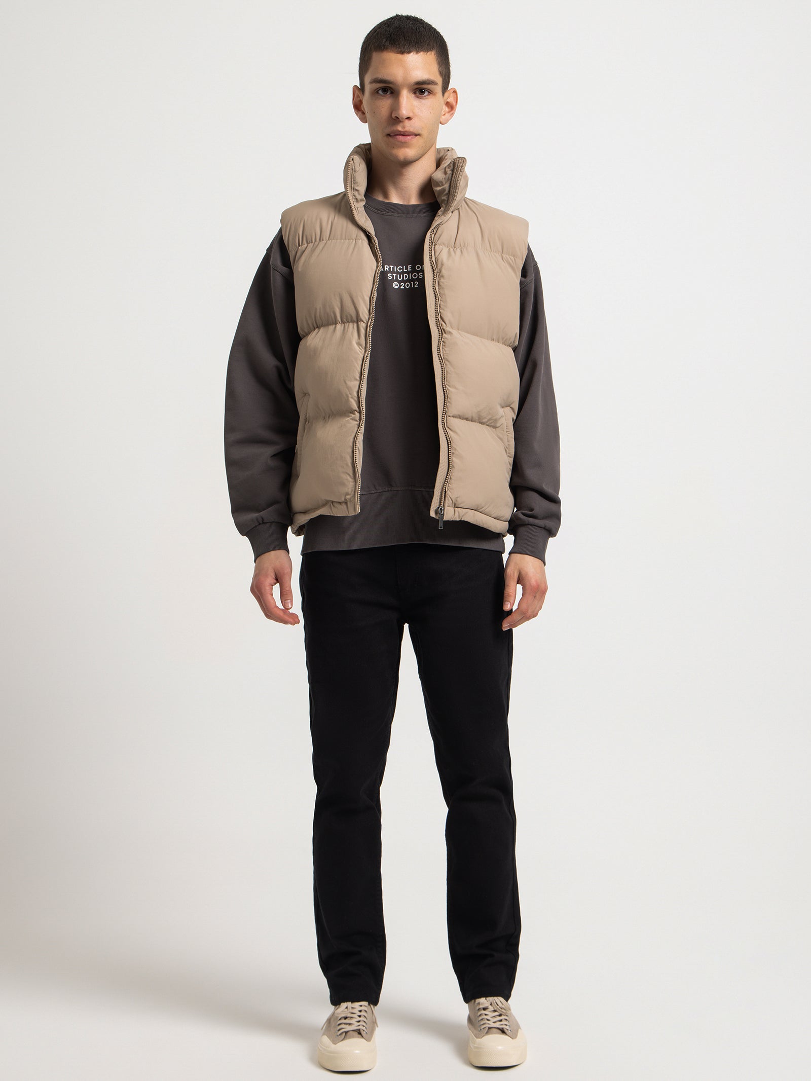 Seneca Puffer Vest in Granola