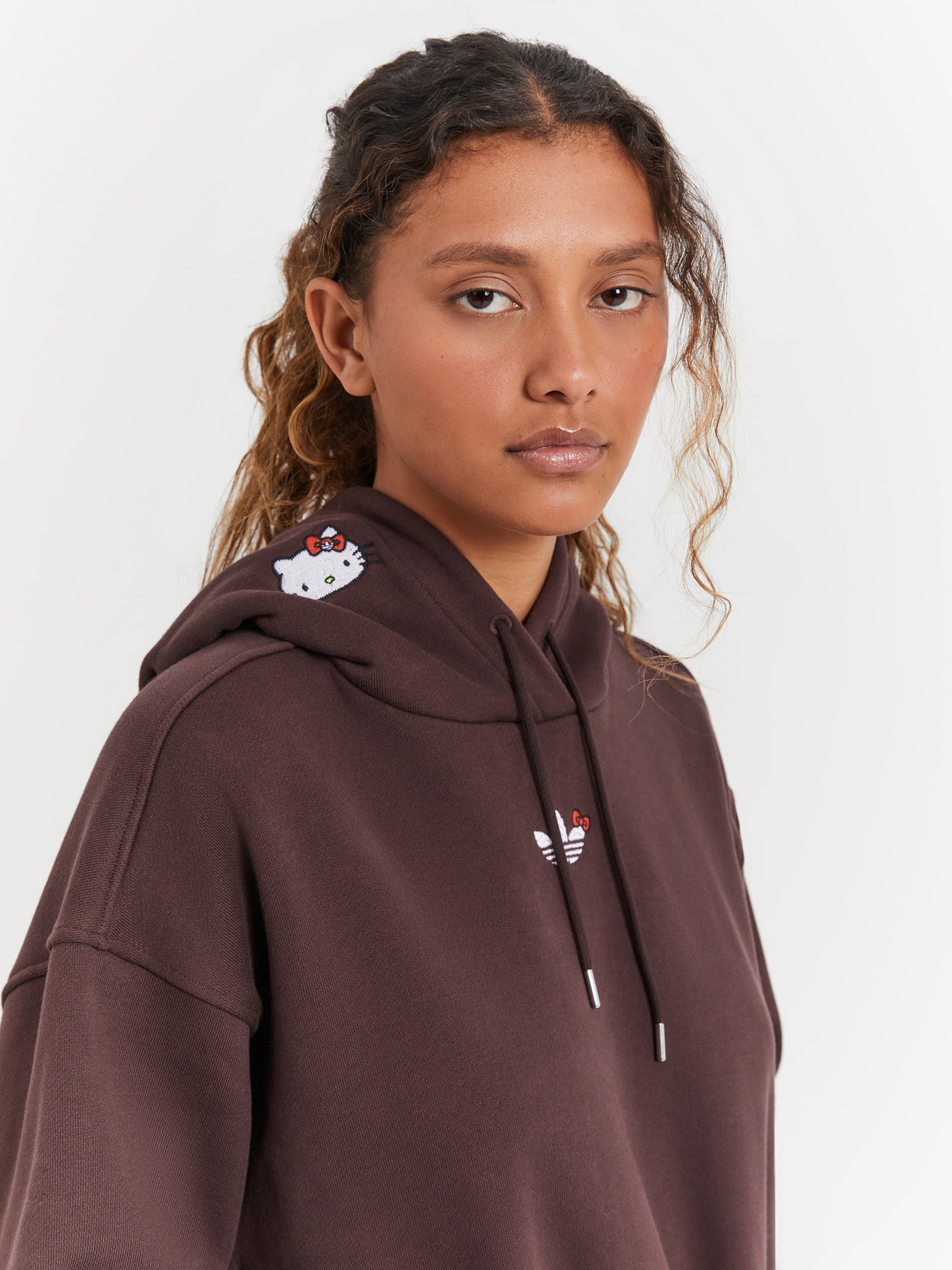 Adidas Originals x Hello Kitty Hoodie in Shadow Brown