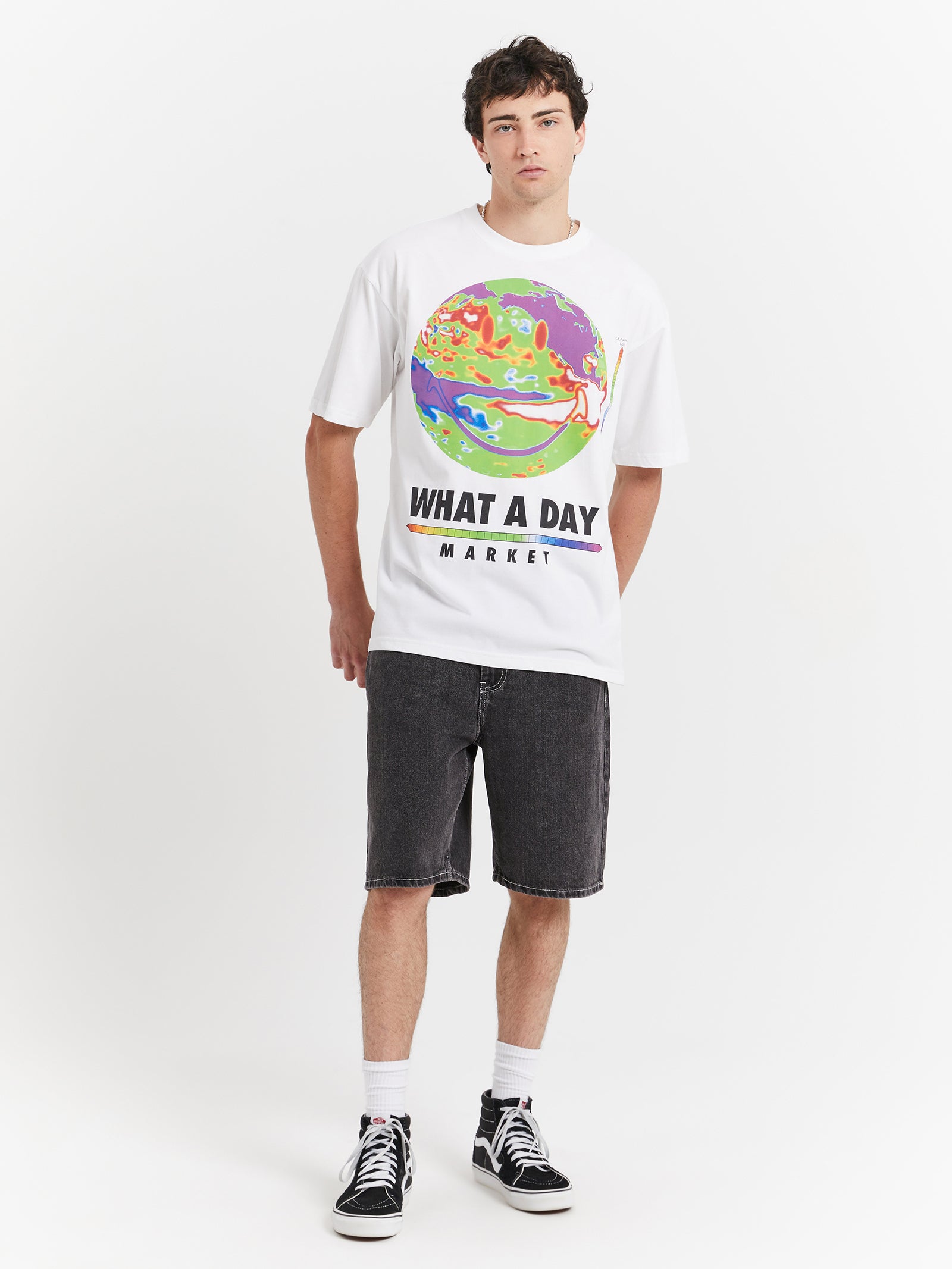 Smiley What A Day T-Shirt in White