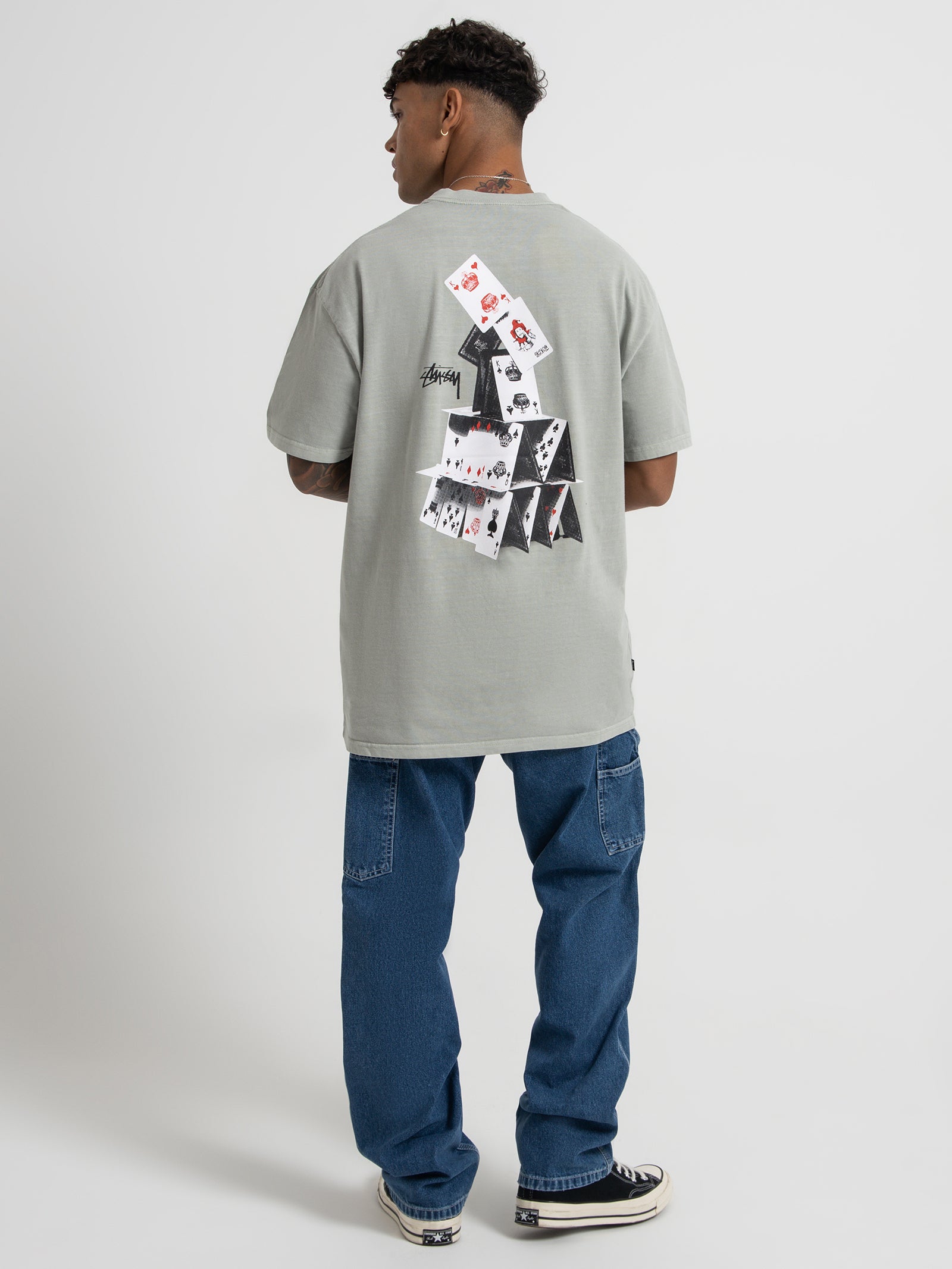 House of Cards Short Sleeve T-Shirt in Pigment Stone Grey