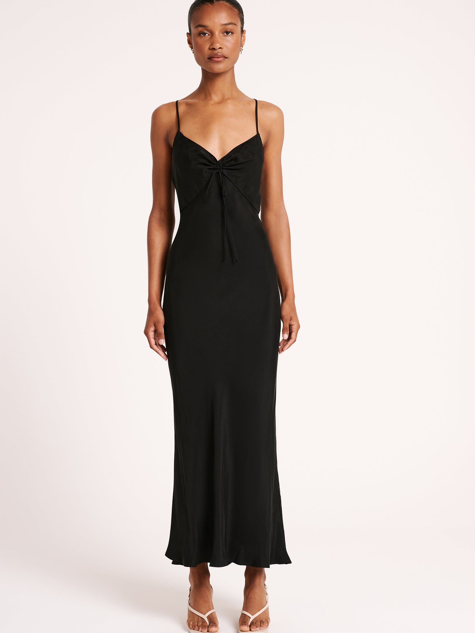 Lea Cupro Dress in Black