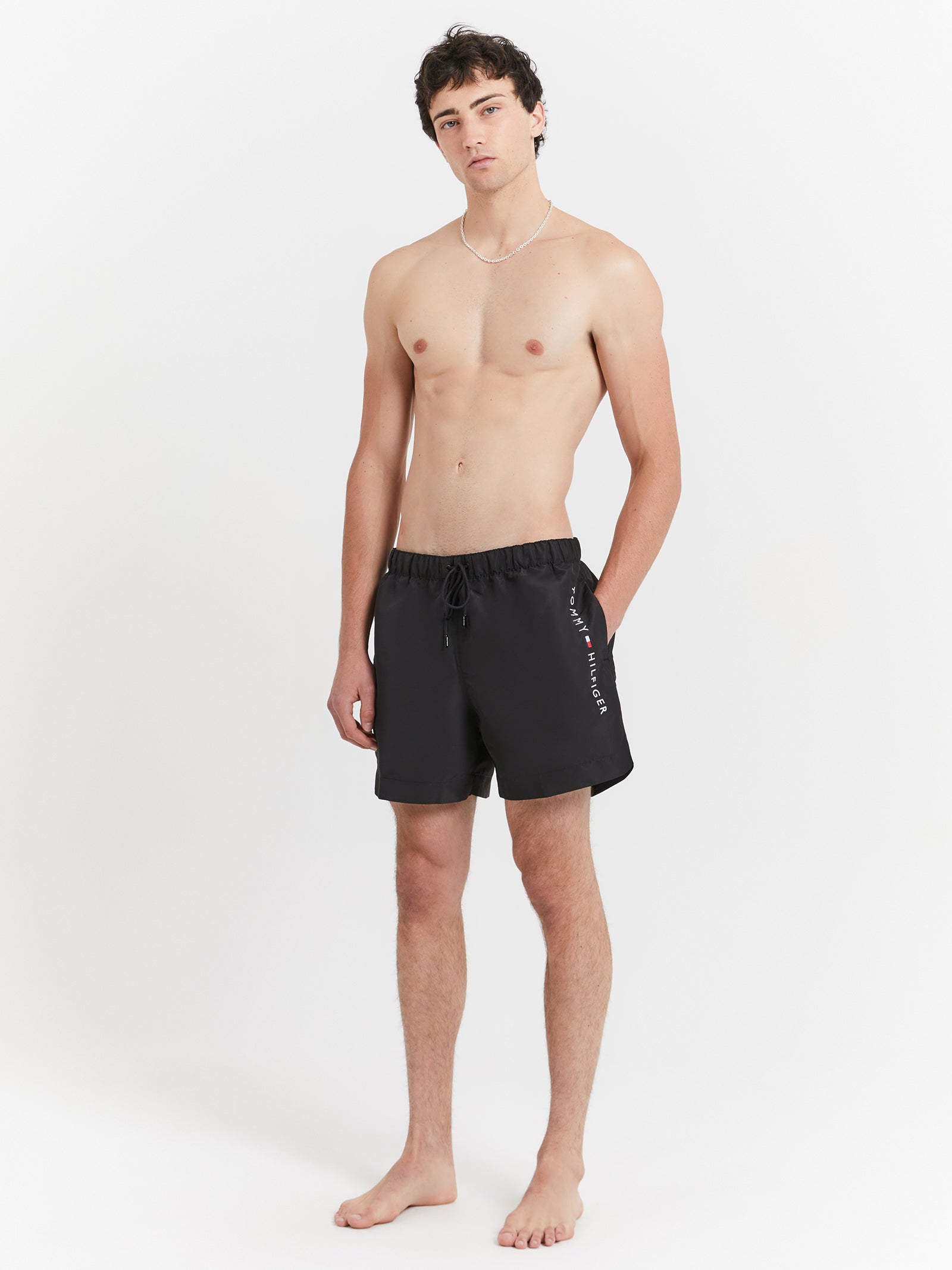 Essentials Medium Drawstring Nos Shorts in Black