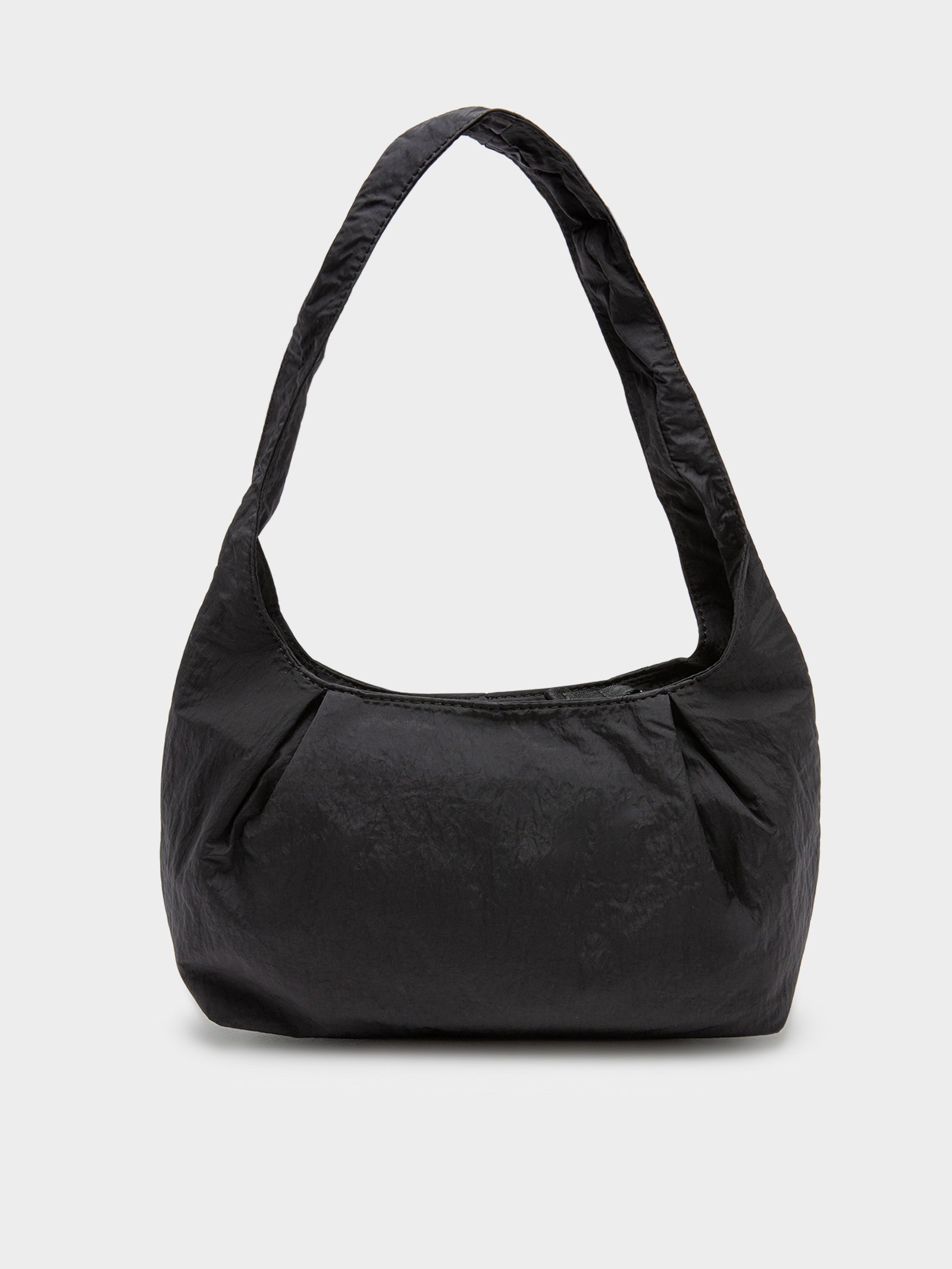 Nylon Shoulder Bag in Black