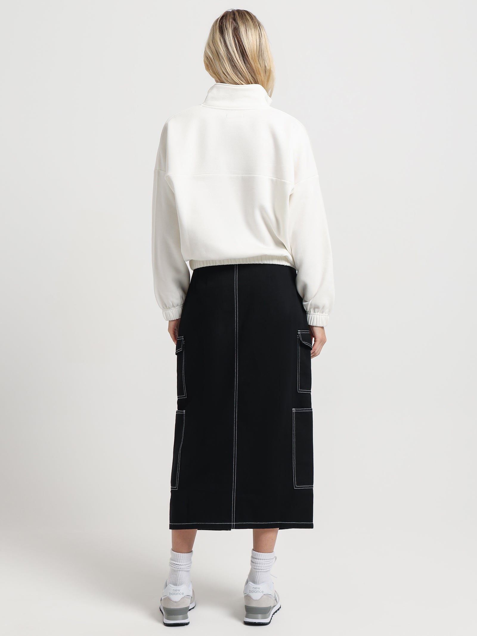 Neptune Denim Skirt in Black