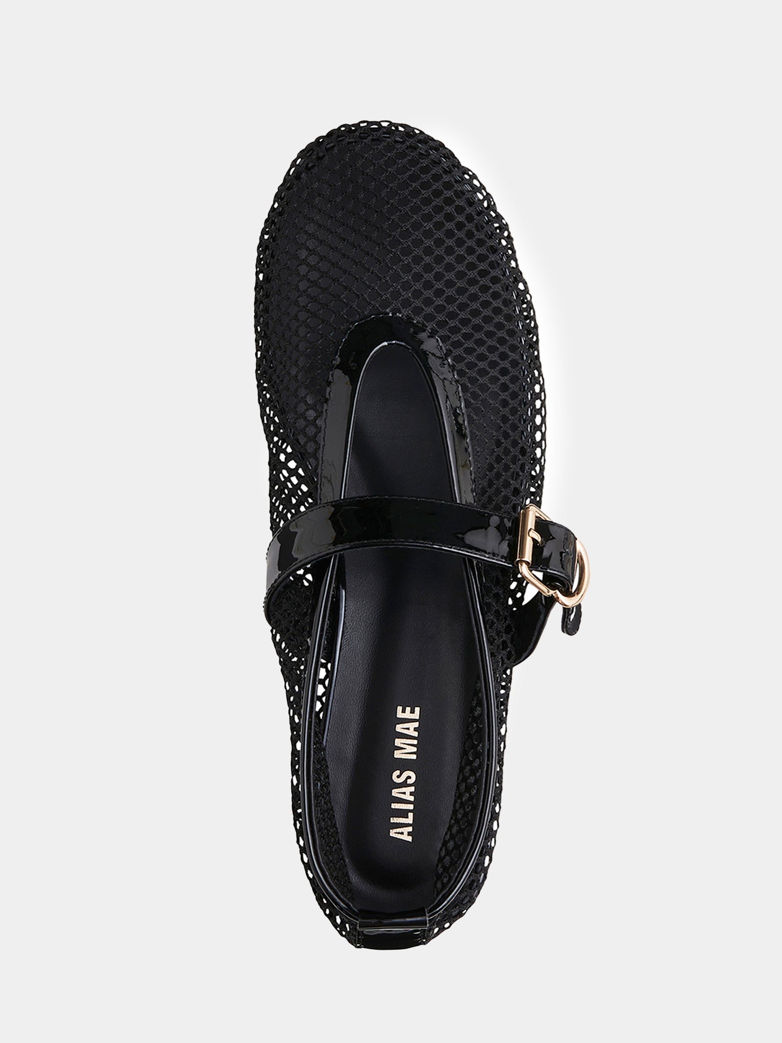 Pia Mesh Flats in Black