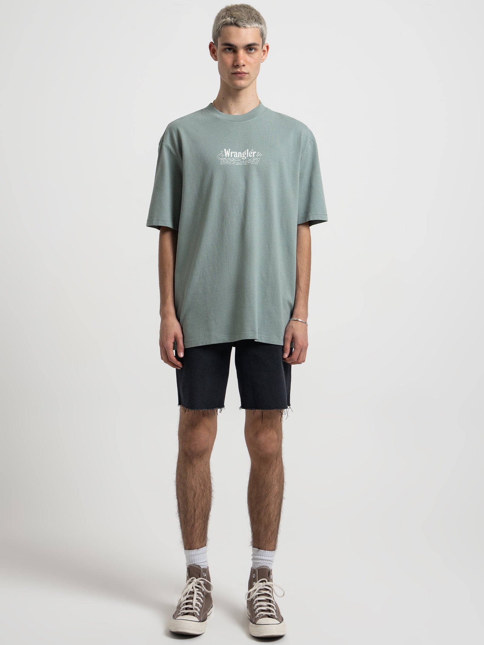 Shroom Fields Slacker T-Shirt in Jade Green