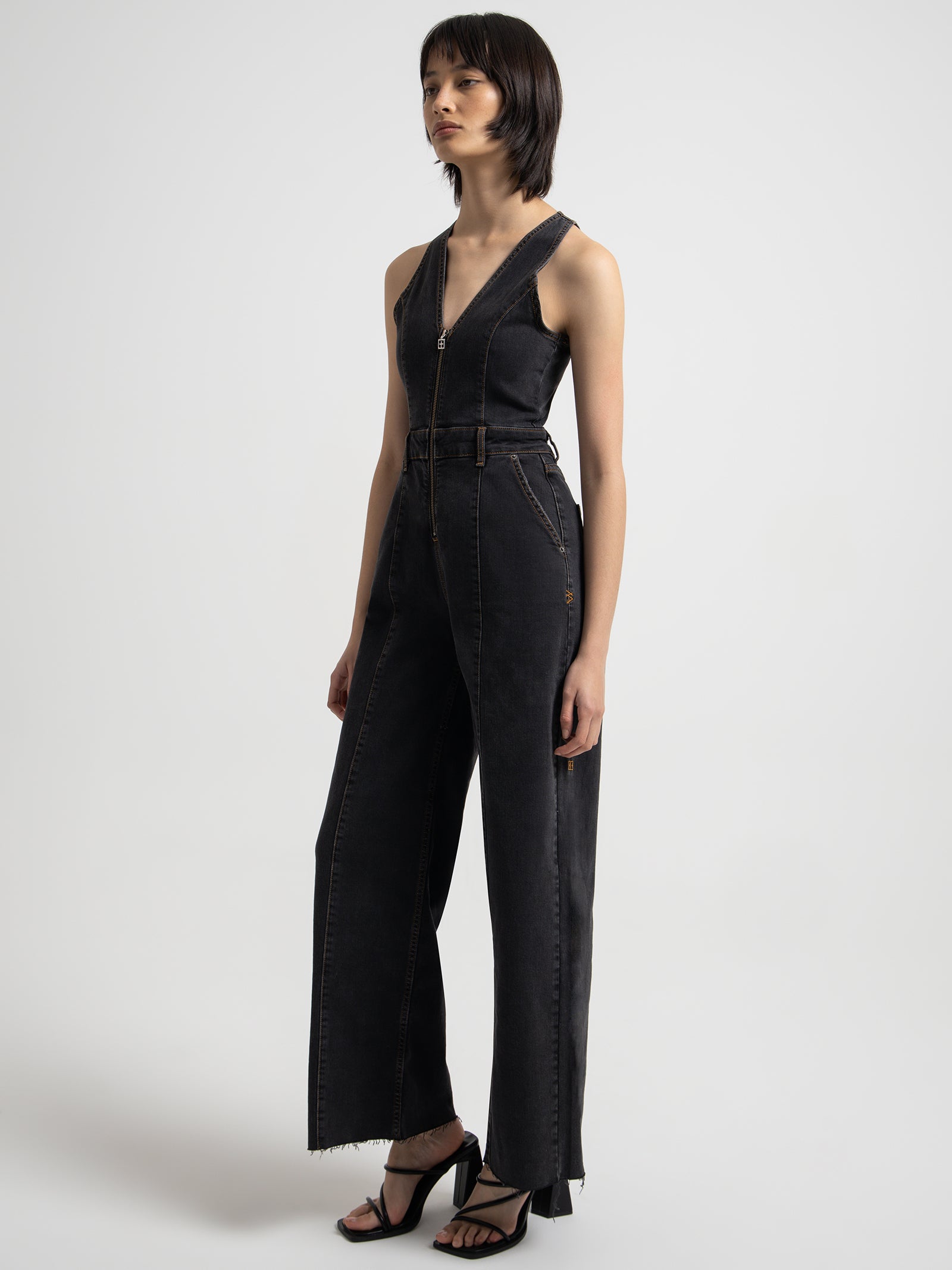 Vixen Jumpsuit in Raven Black