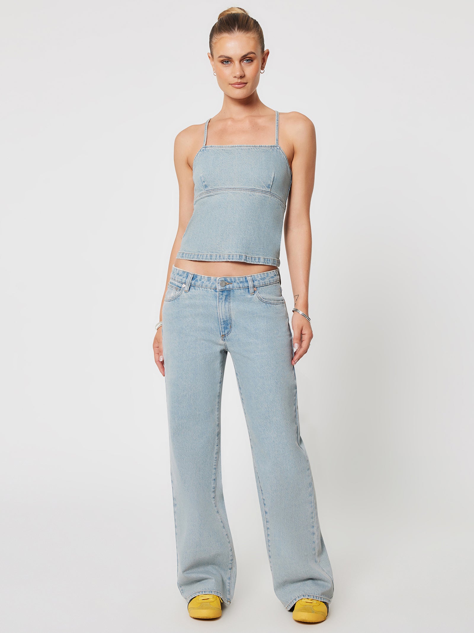 Heaven Denim Top Dixie In Tint Light Blue