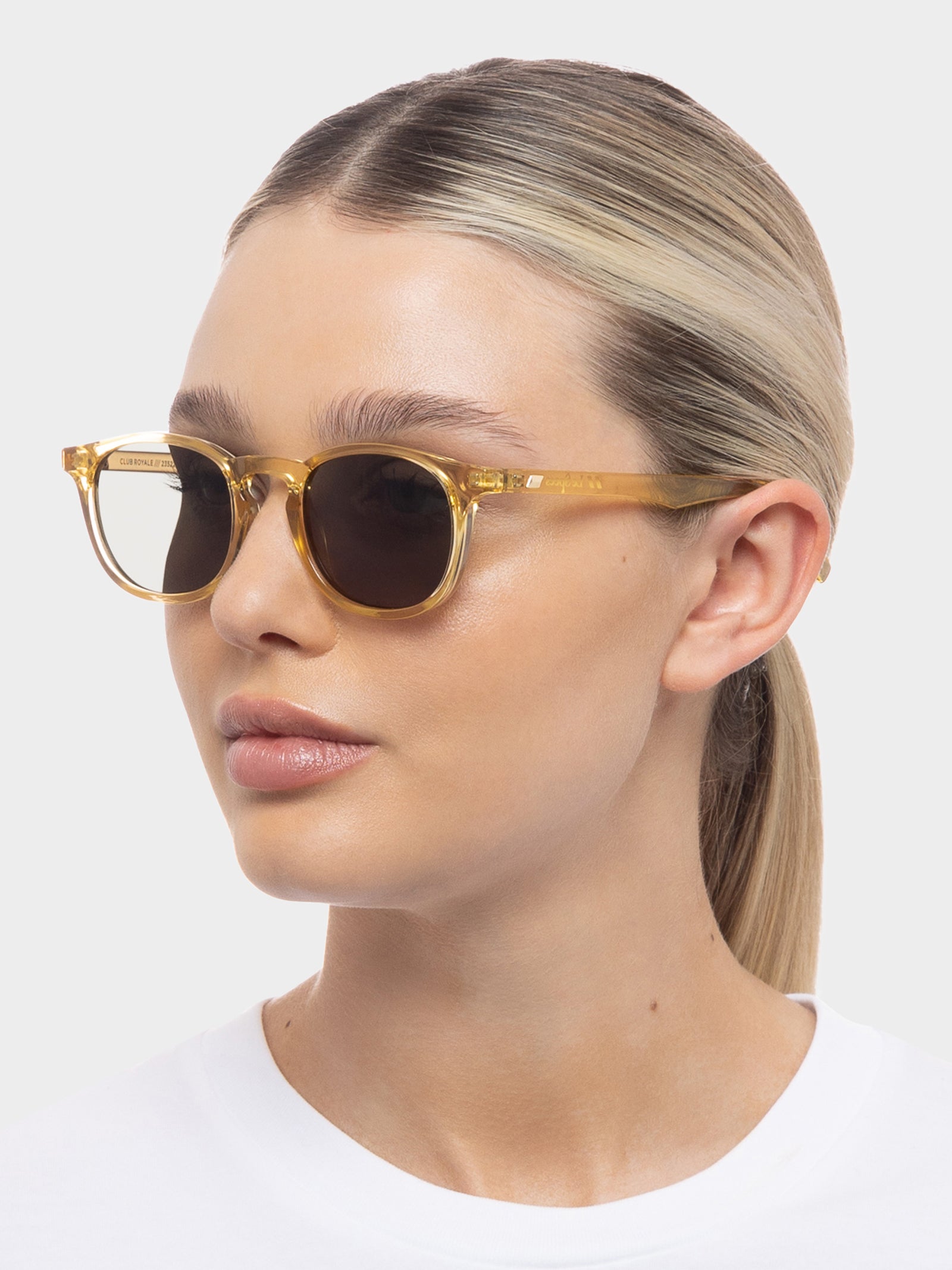 Club Royale Sunglasses in Butterscotch Khaki Mono