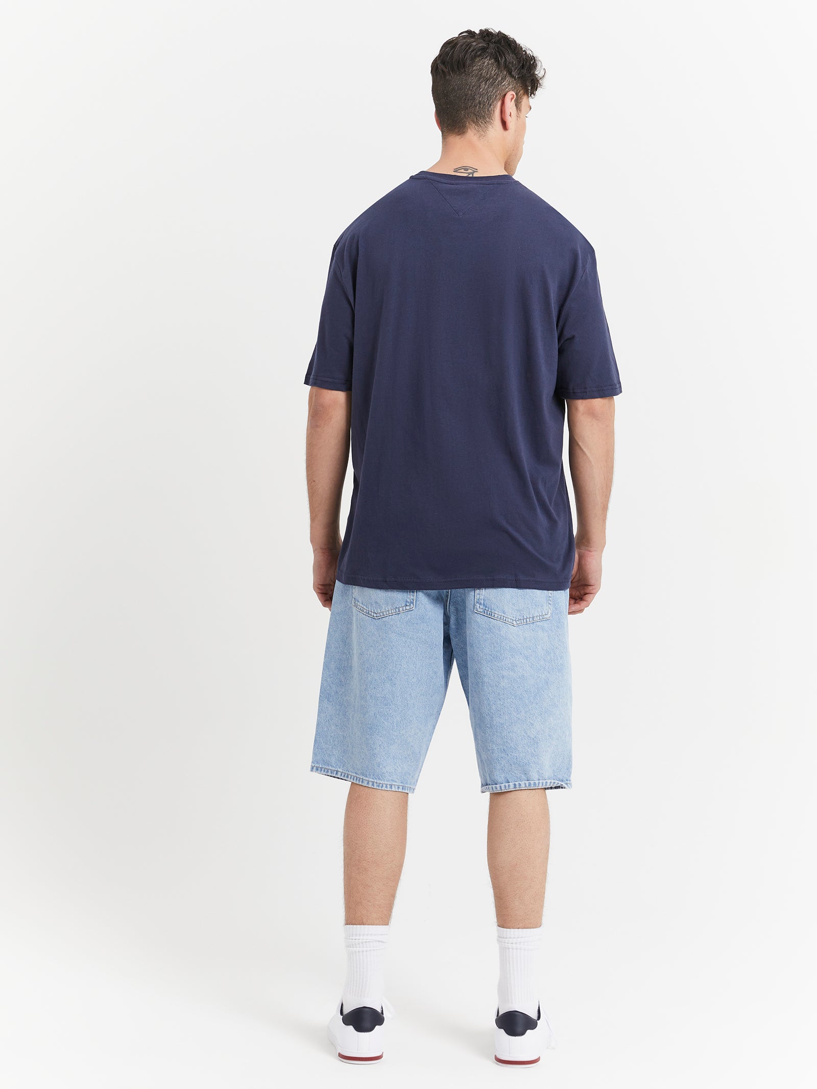 Aiden Faded Baggy Denim Shorts in Light Denim