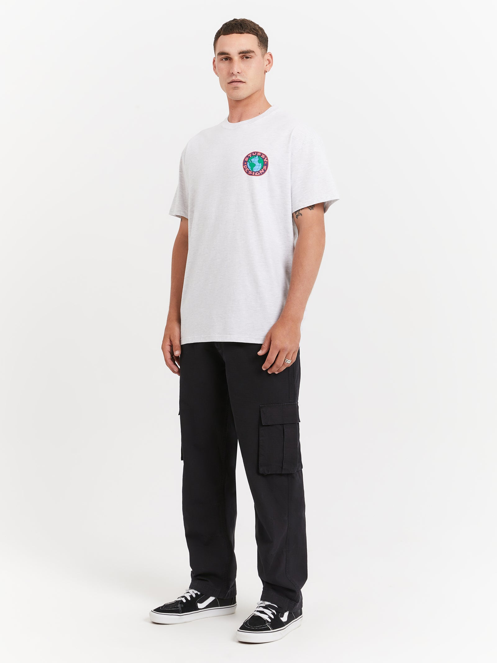 Design Dot Heavyweight Short Sleeve T-Shirt in Snow Marle