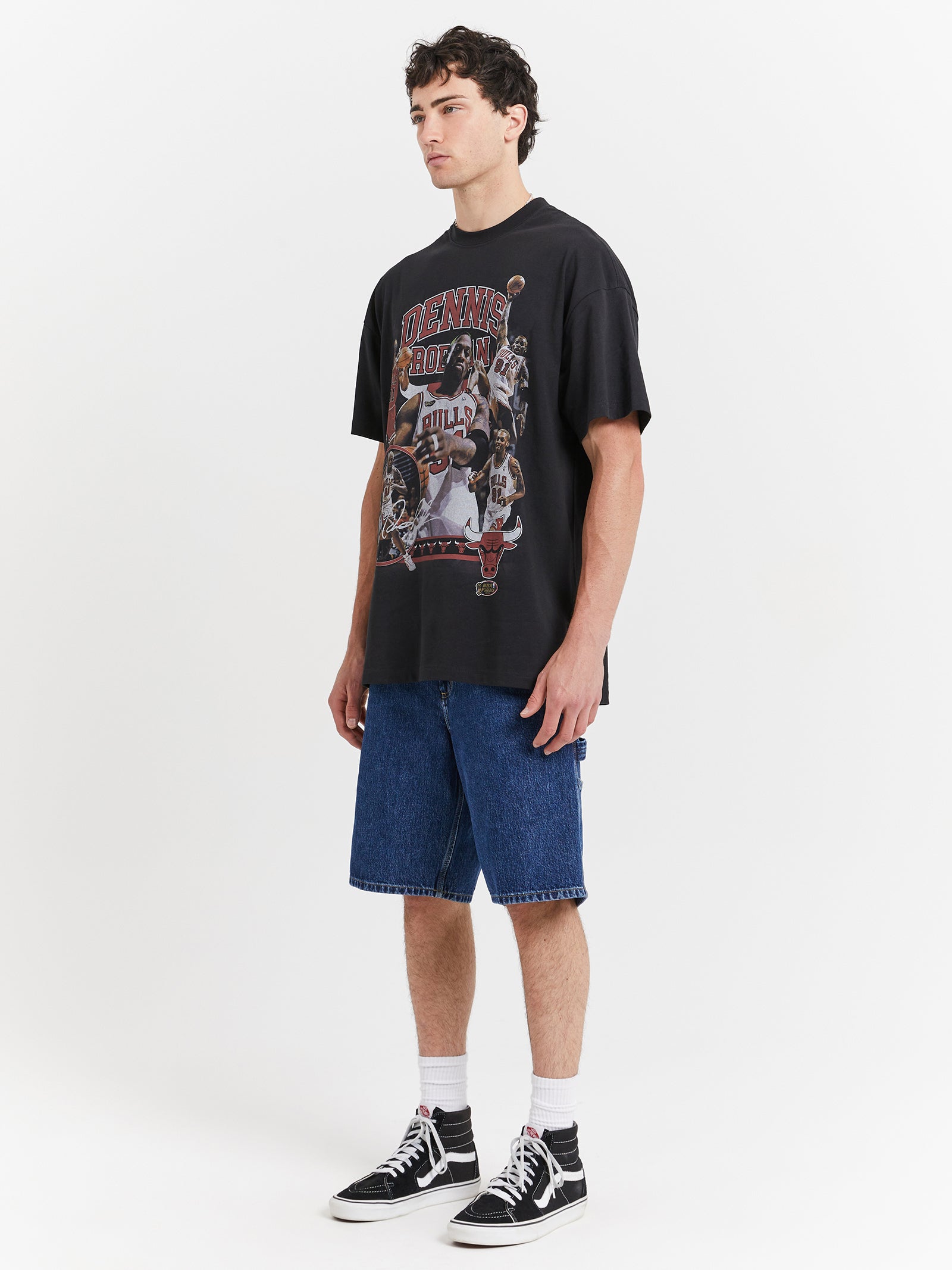 Rodman Photo T-Shirt in Faded Black