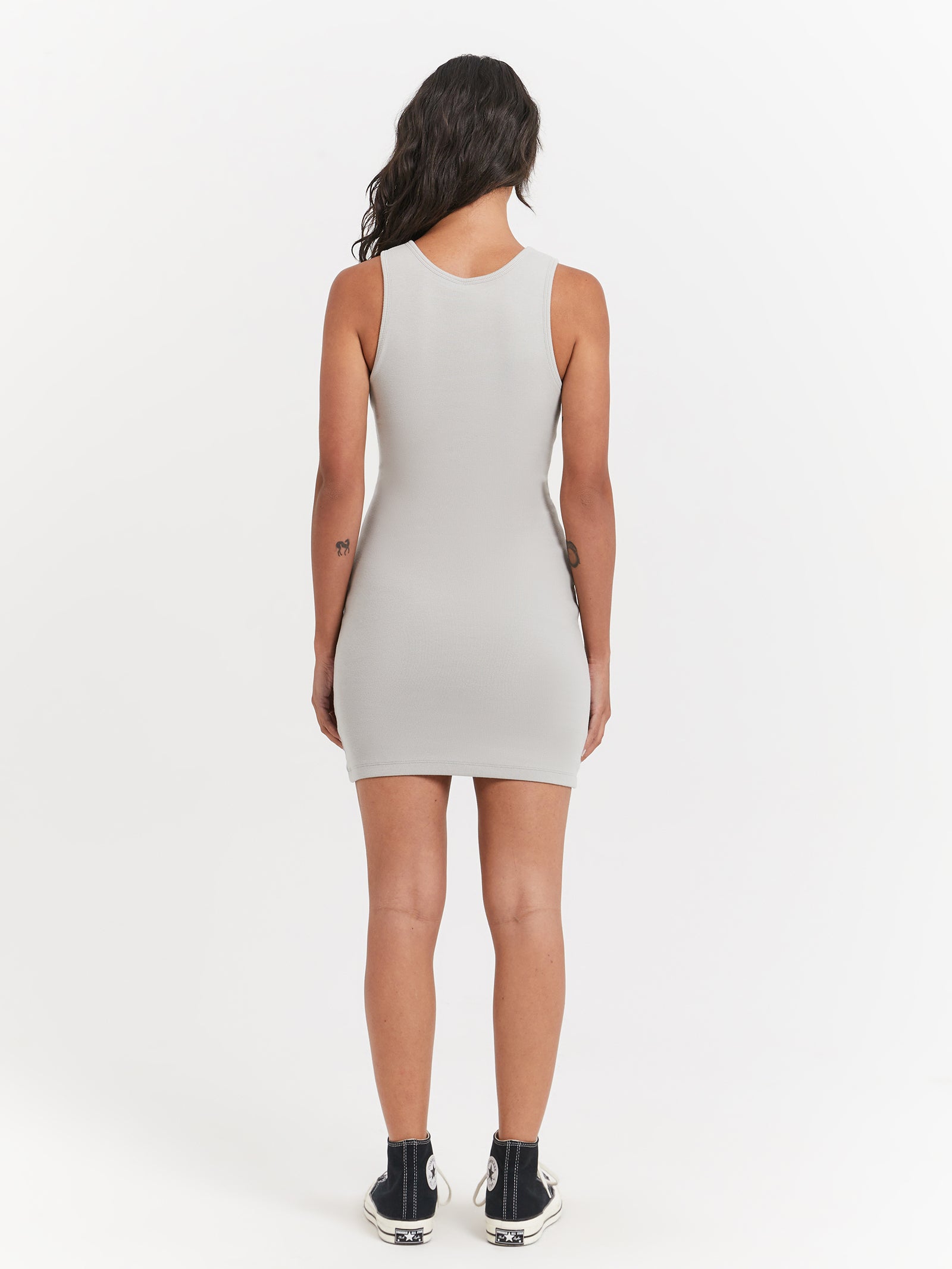 Leah Mini Dress in Silver