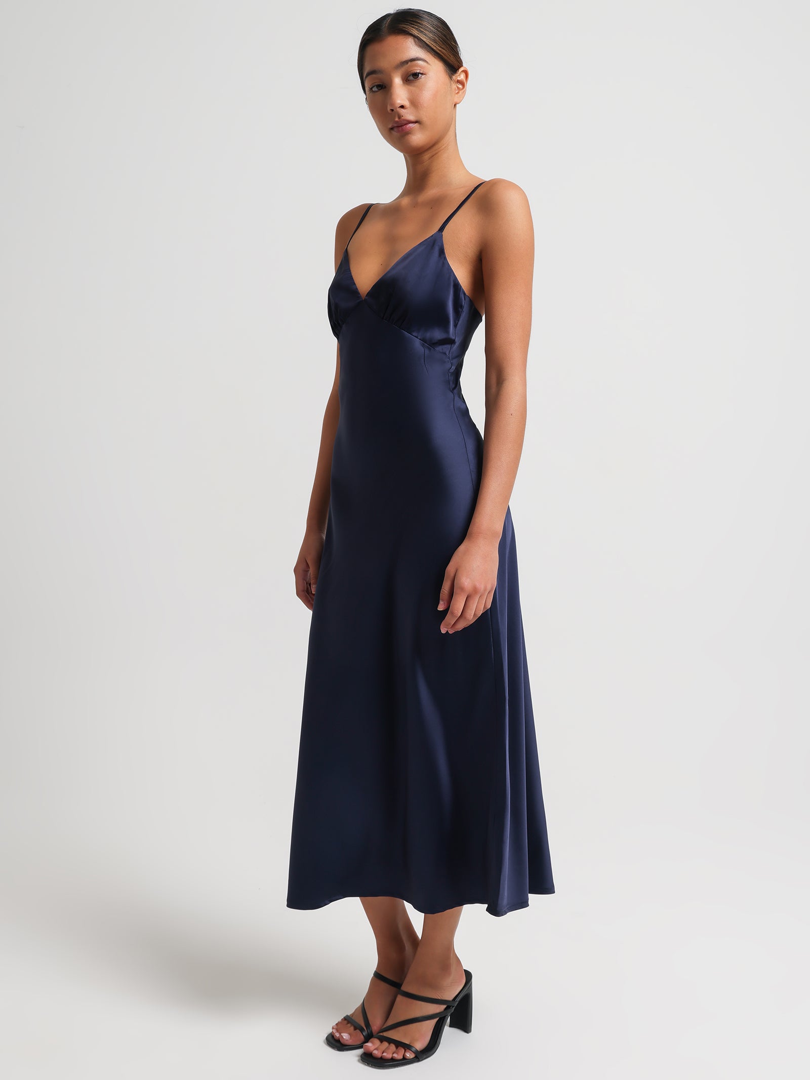 Maddison Midi Dress in Navy