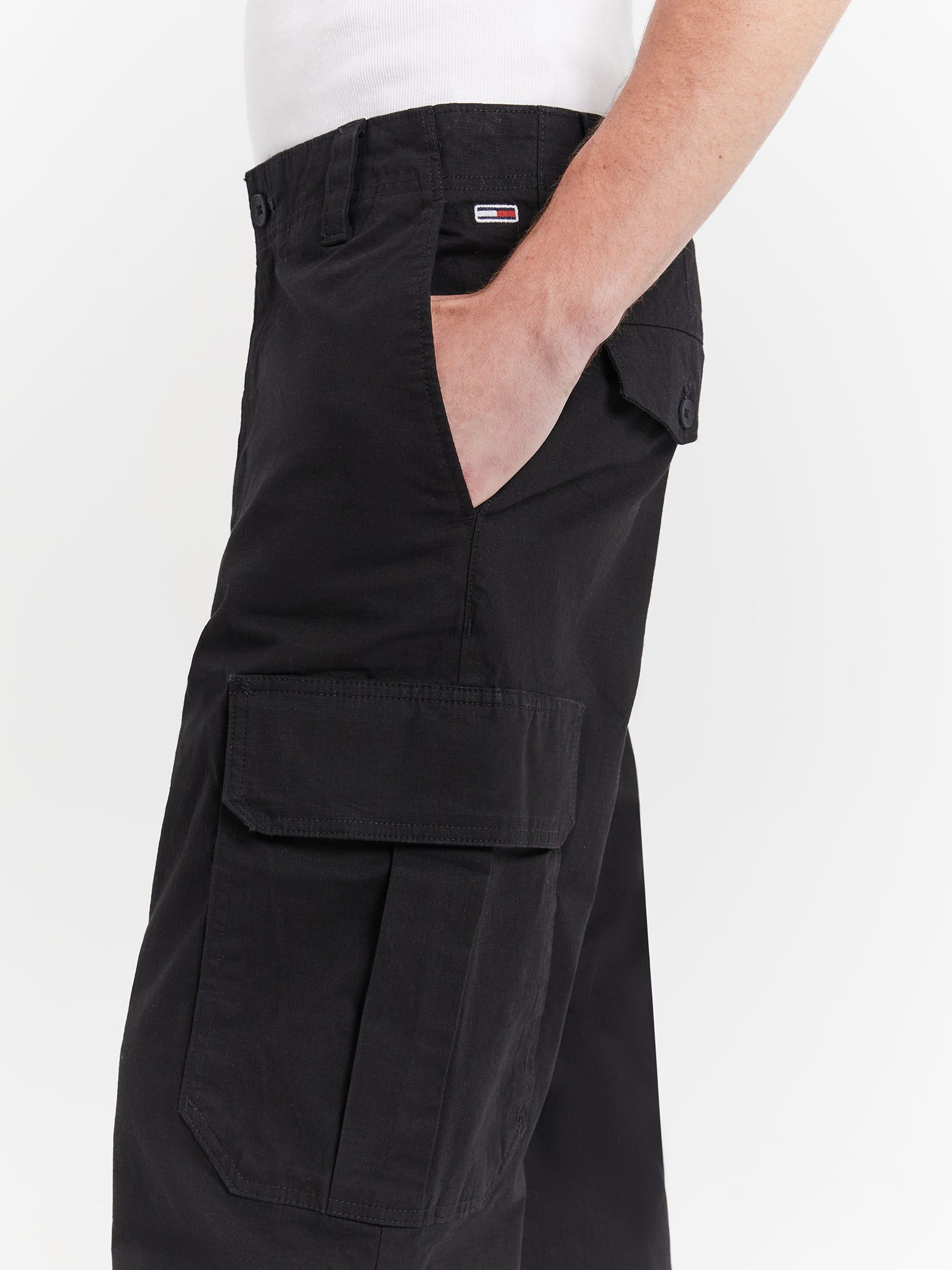 Aiden Baggy Cargo Pants in Black