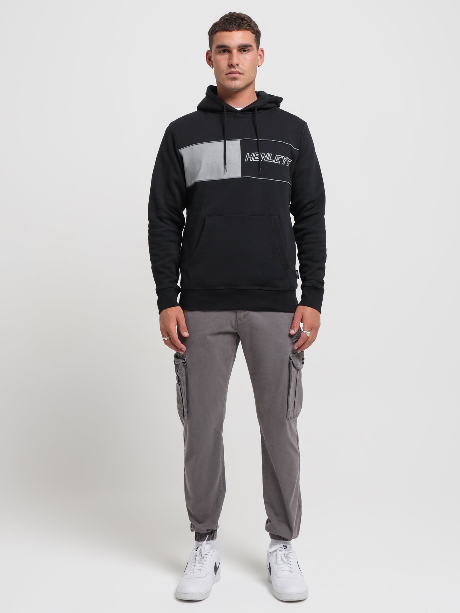 Surge Reflective Hooded Sweater in Black