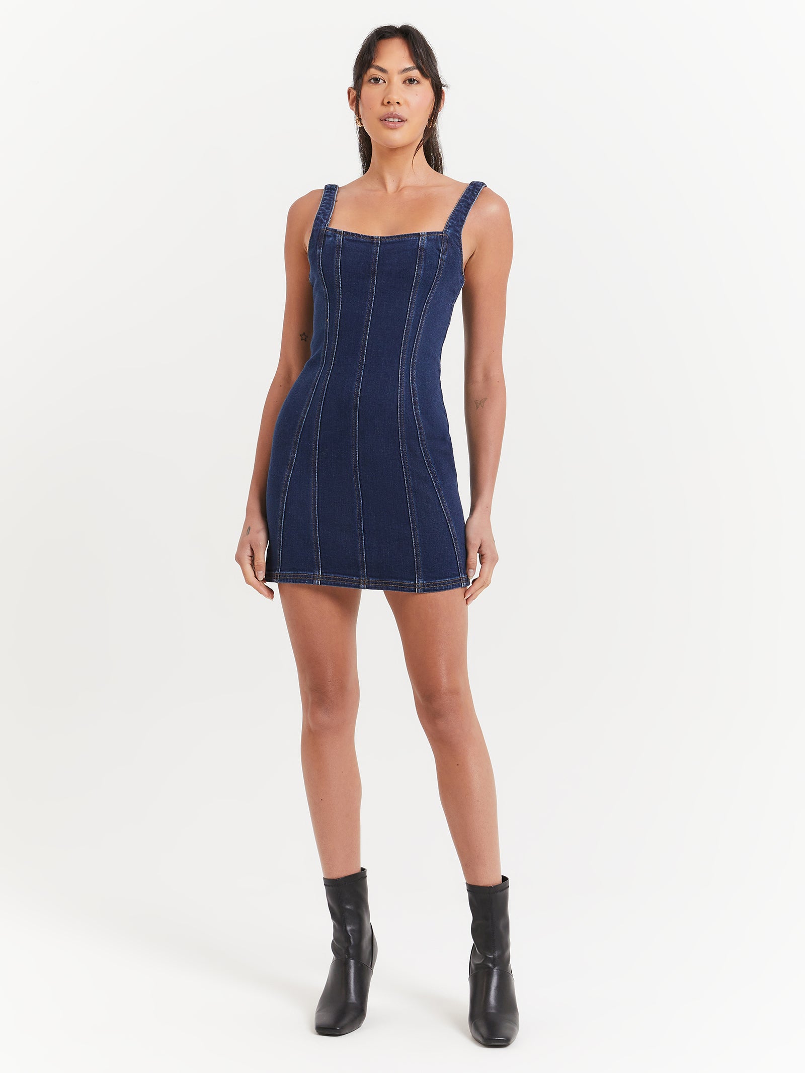 Rachel Mini Dress in Indigo