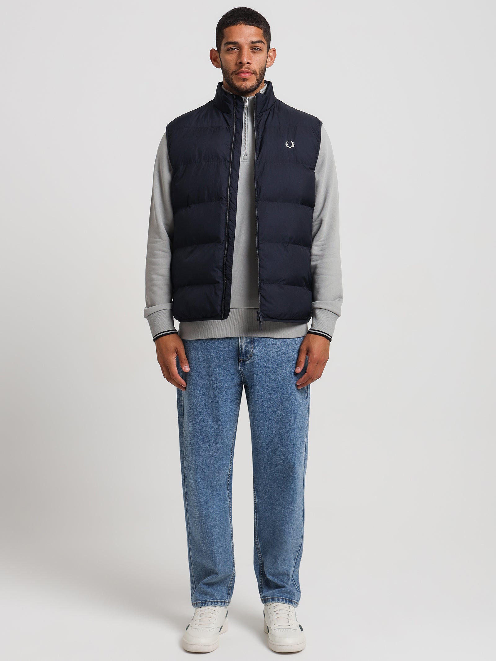 Insulated Puffer Gilet in Navy