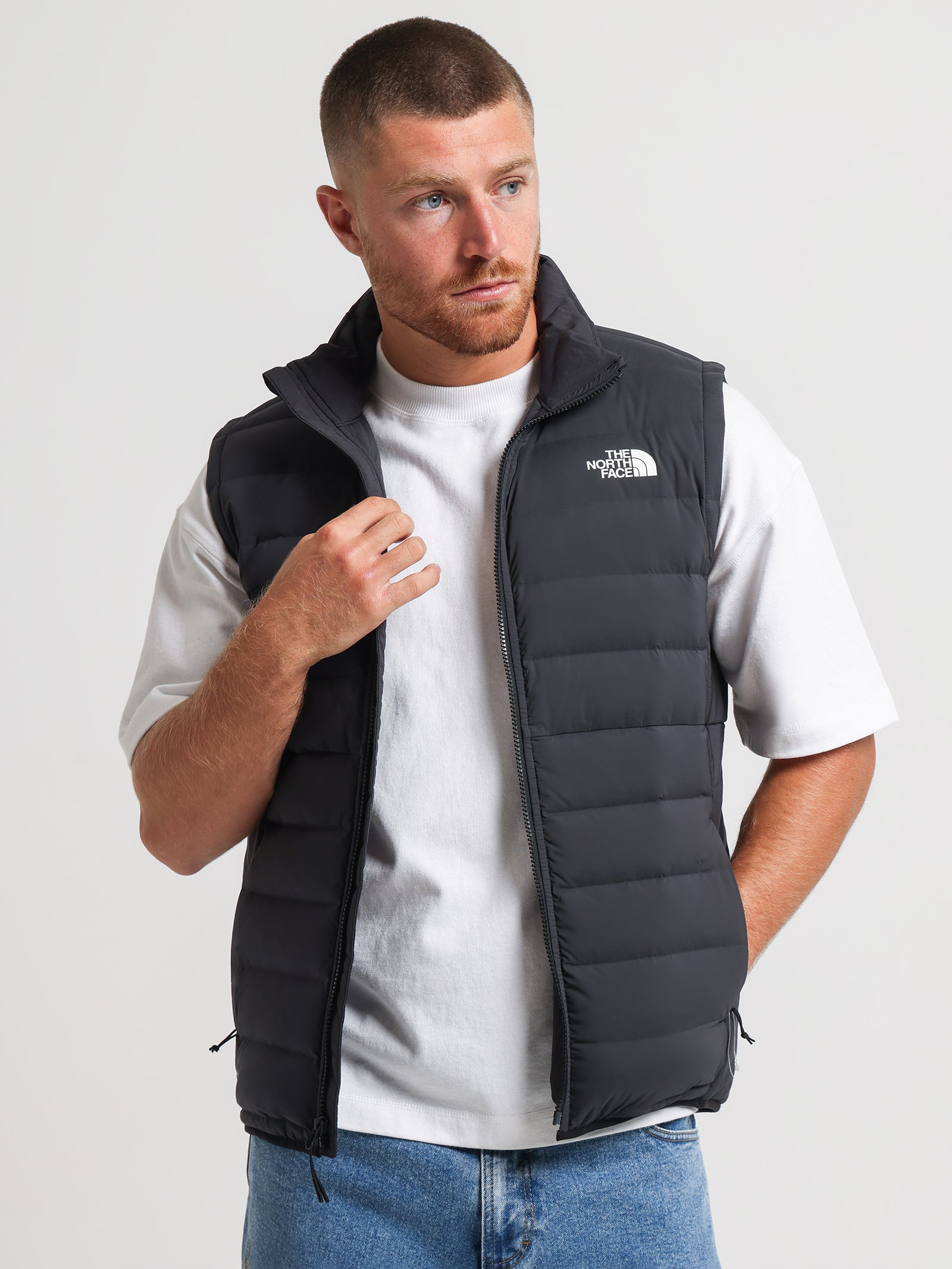 Belleview Stretch Down Vest in TNF Black