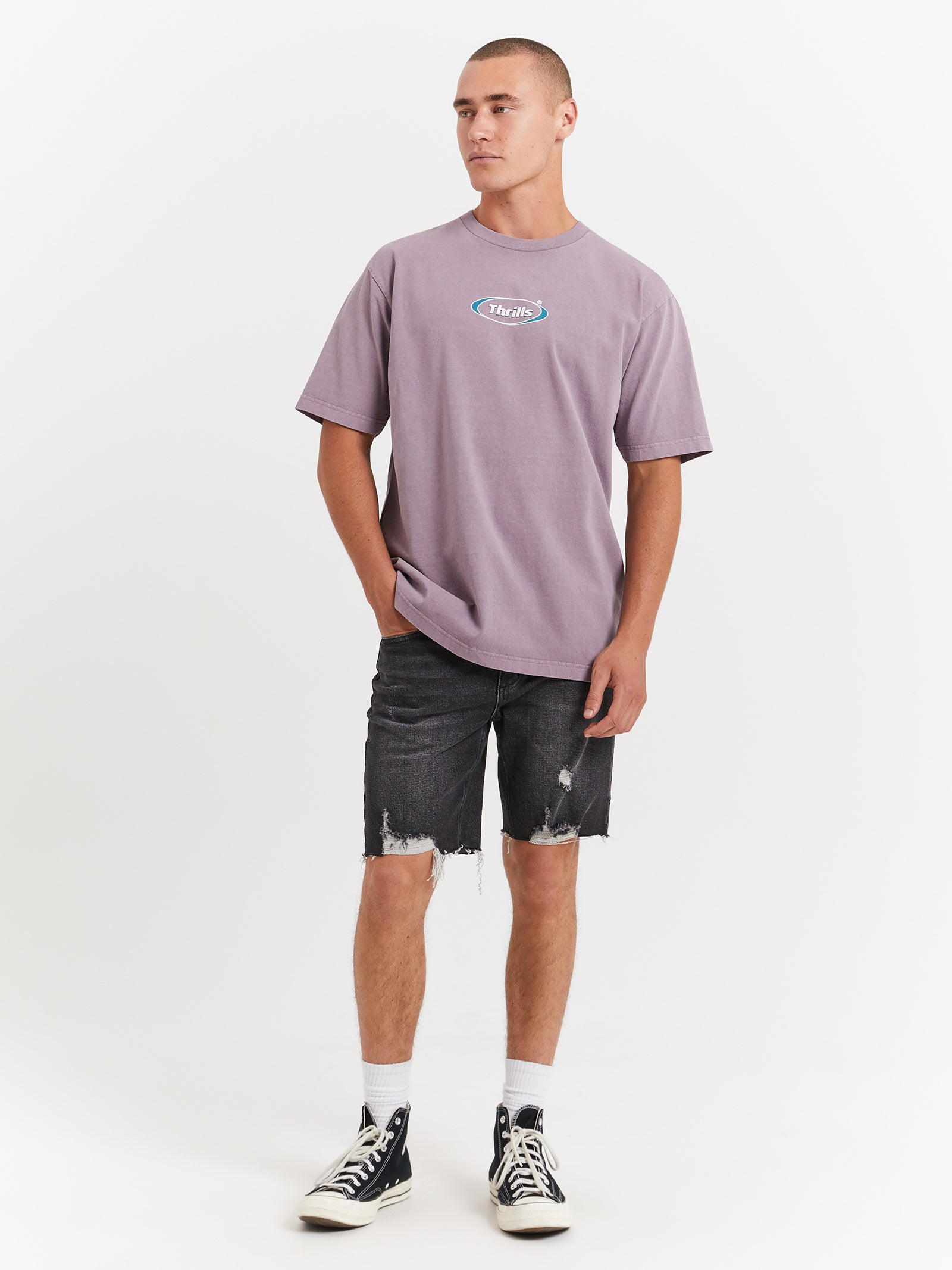 Westside Oversize Fit T-Shirt in Sea Fog