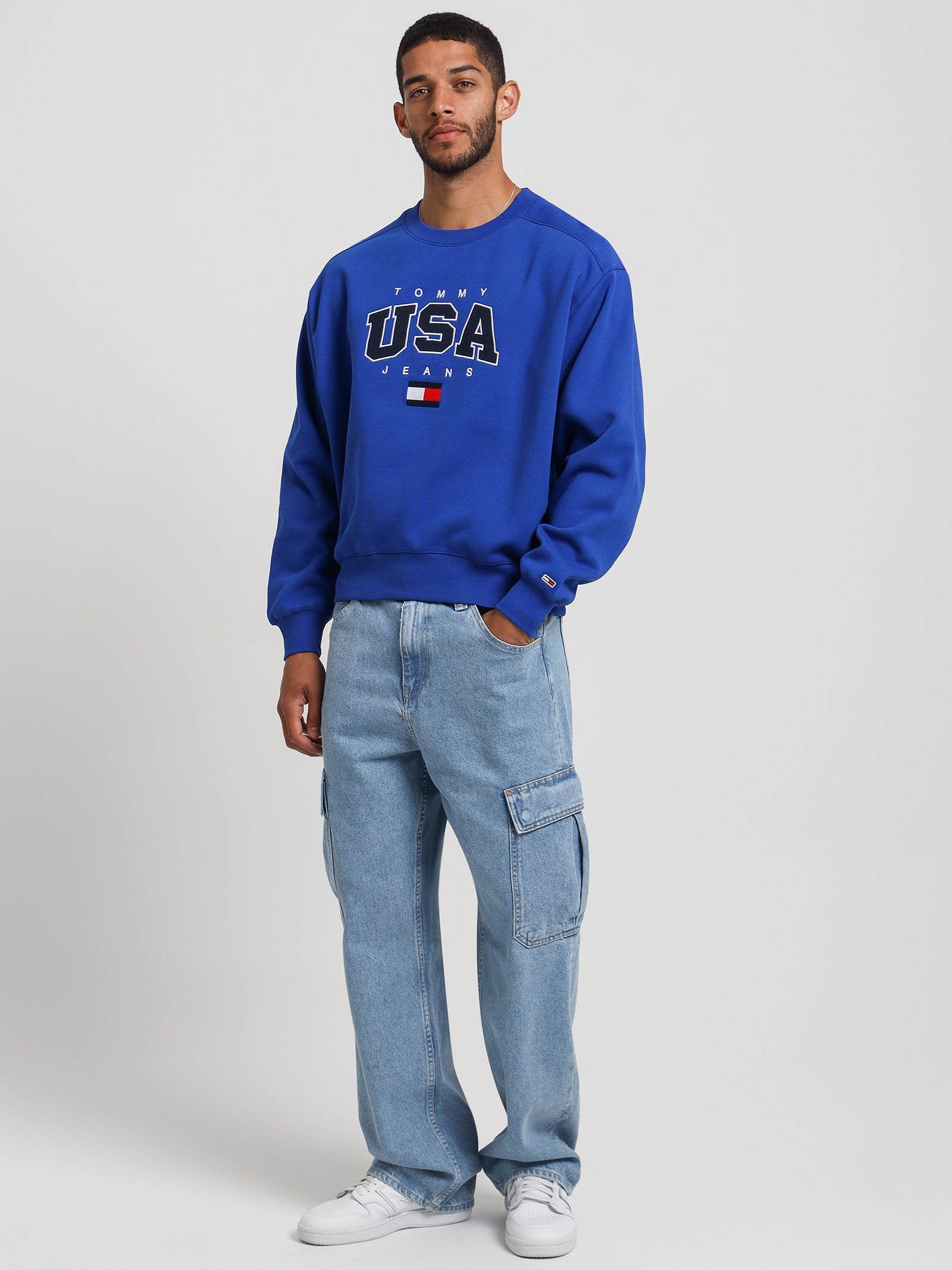 Modern Logo Sport USA Sweatshirt in Ultrablue