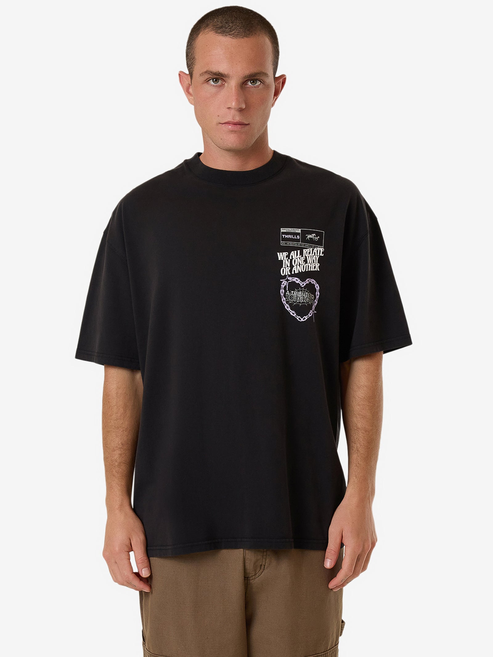 Chain Reaction Box Fit Oversized Tee