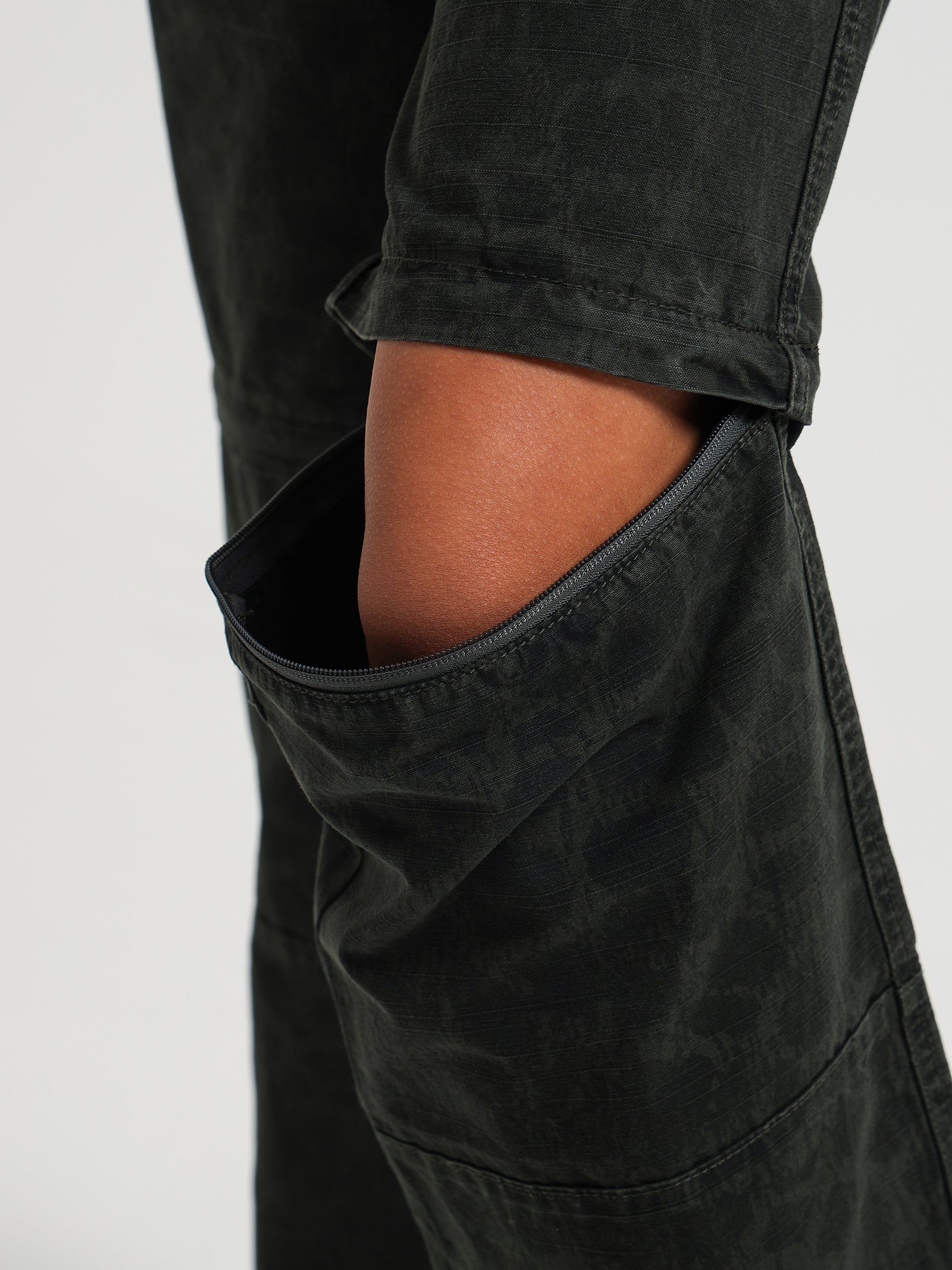 Unhallowed Zip Off Cargo Pants in Caviar