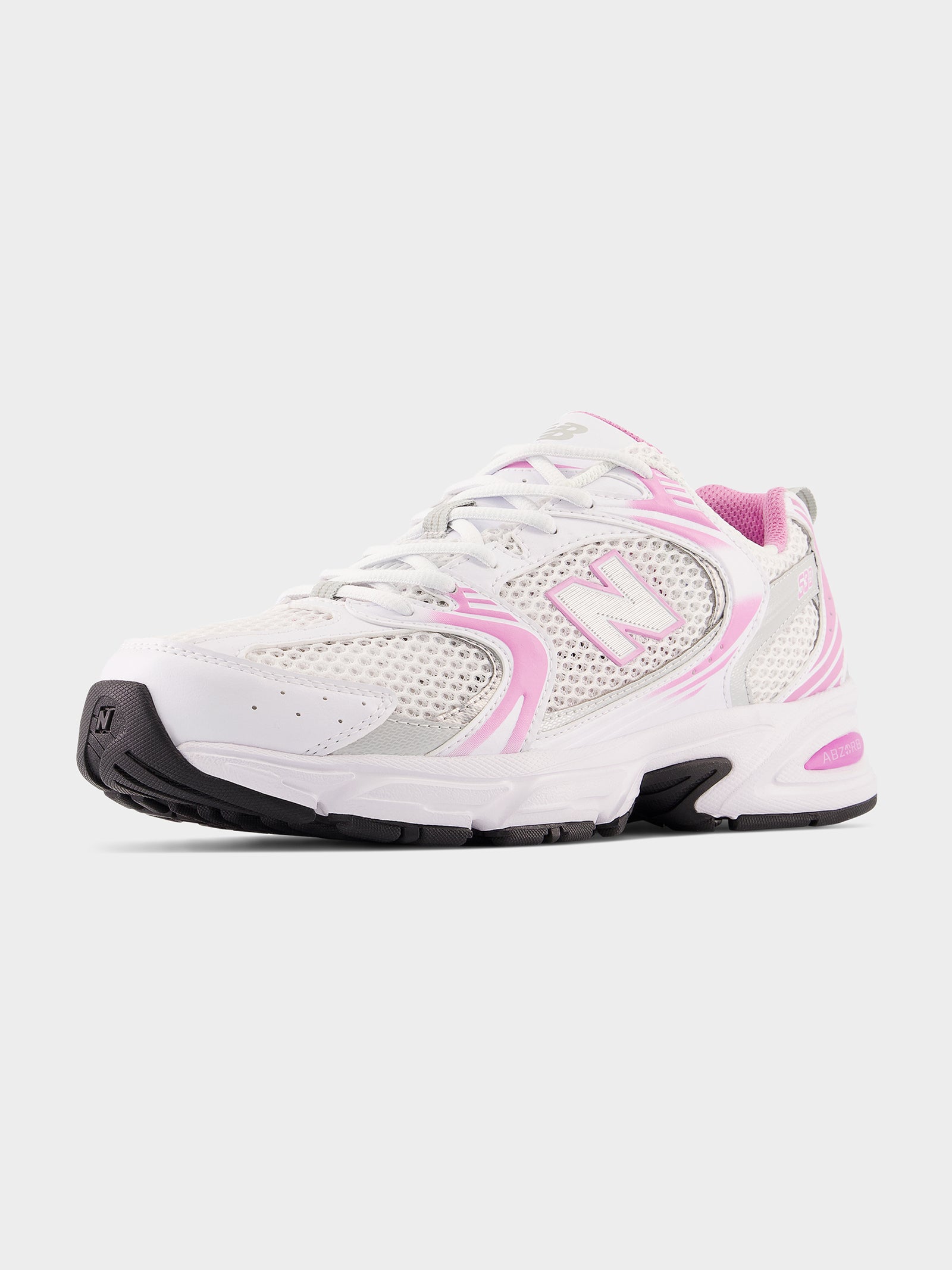 Unisex 530 Sneakers in White & Pink