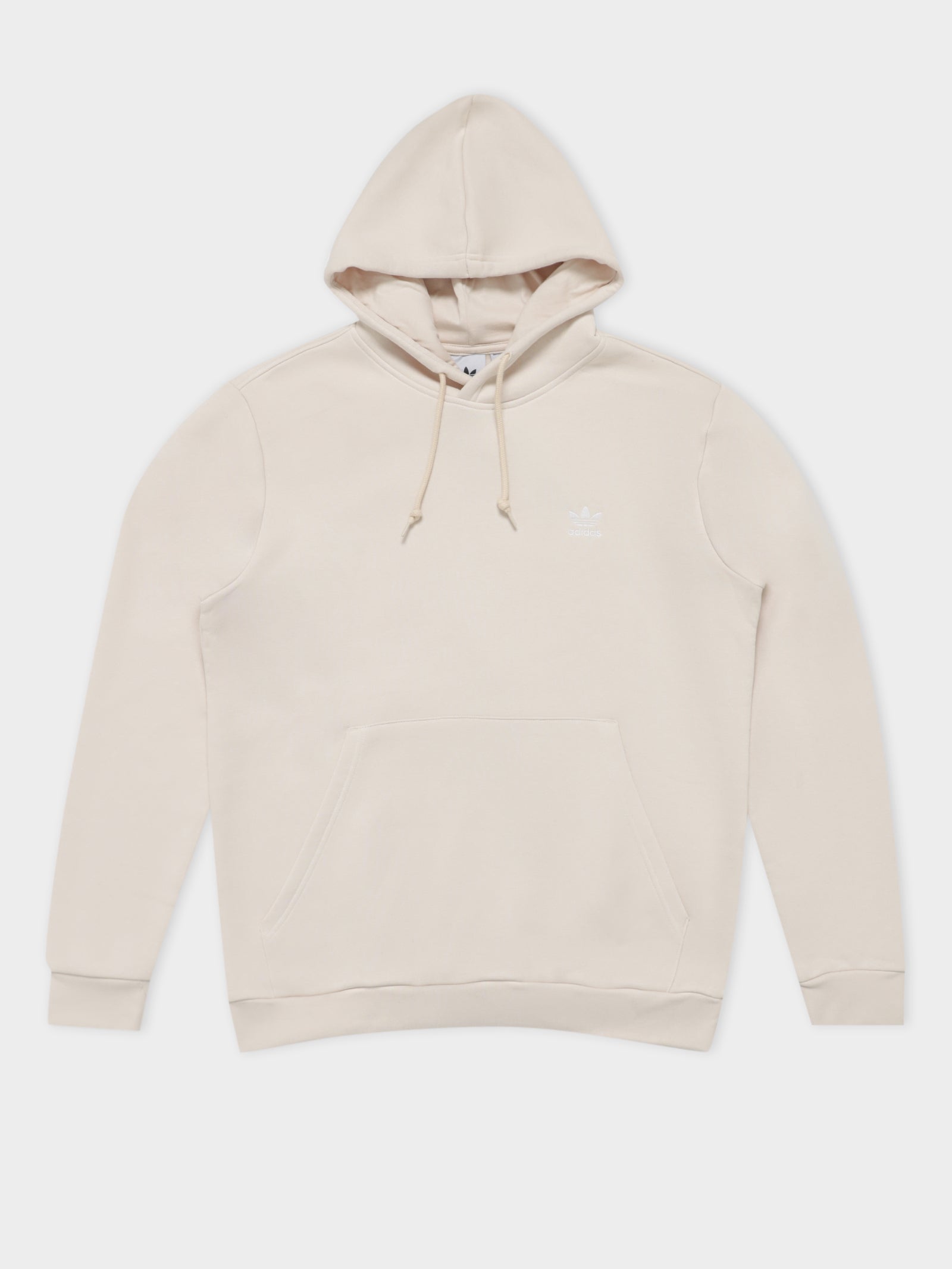 Trefoil Essentials Hoodie in Wonder White