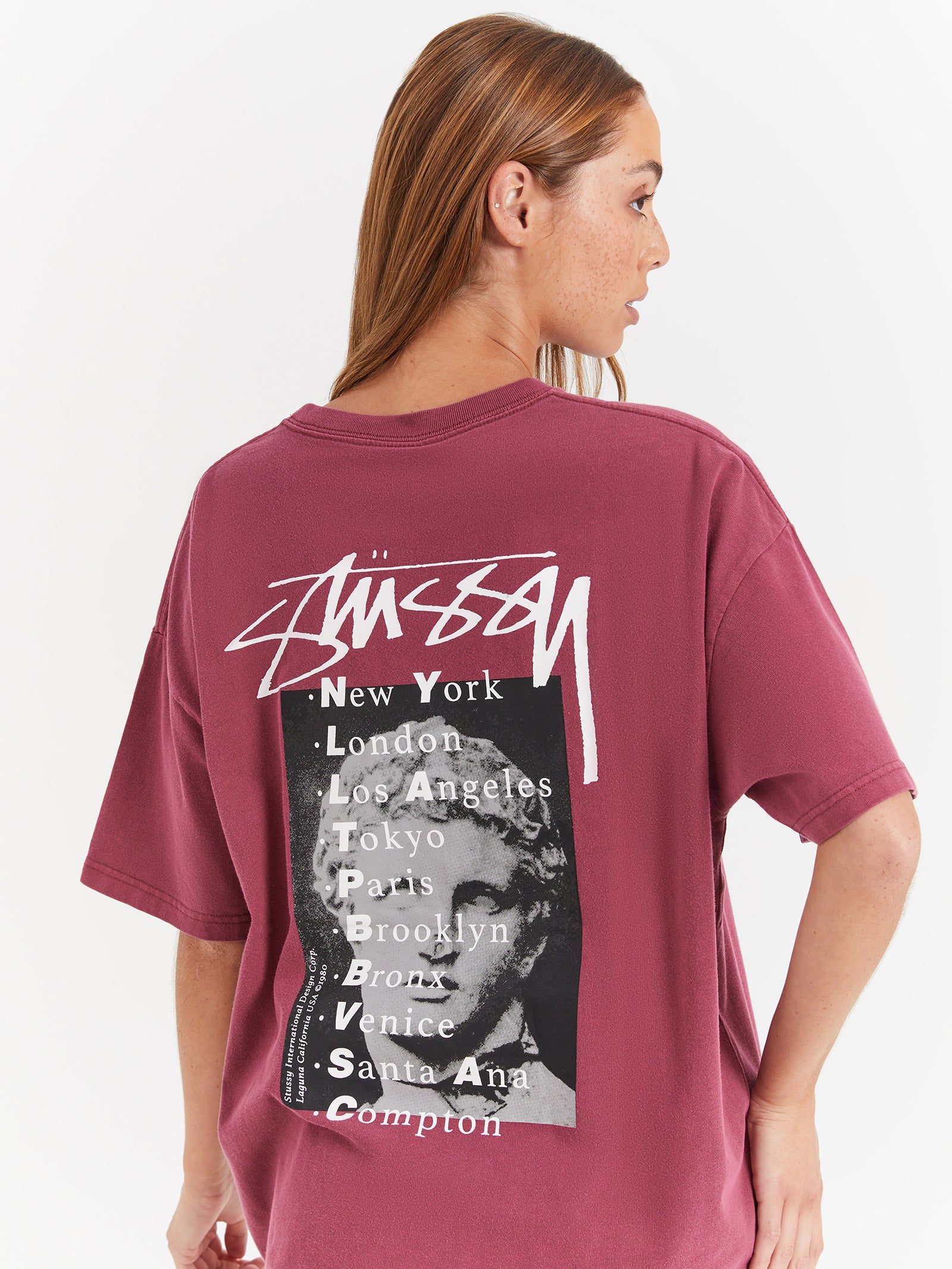 Statue Heavyweight Relaxed T-Shirt in Raspberry