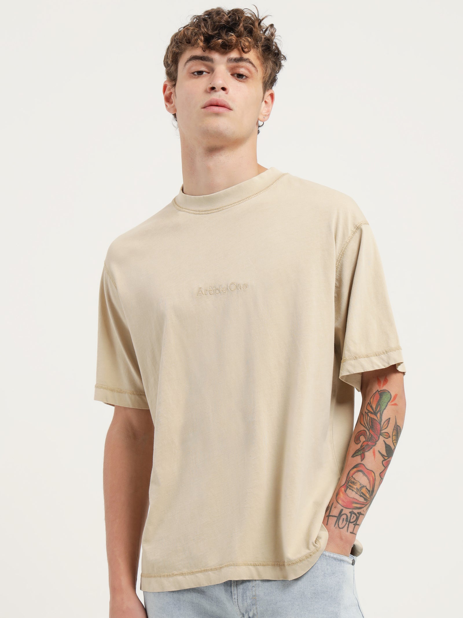 Tonal Logo T-Shirt in Honey