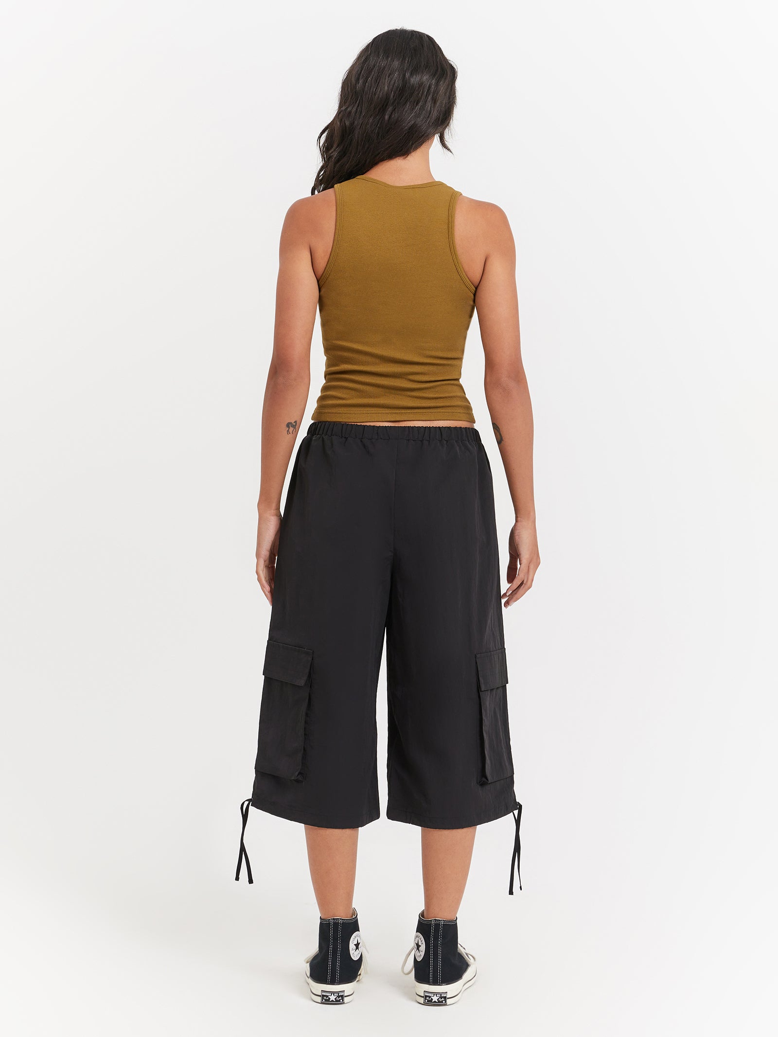 Hudson Parachute Long Shorts in Black