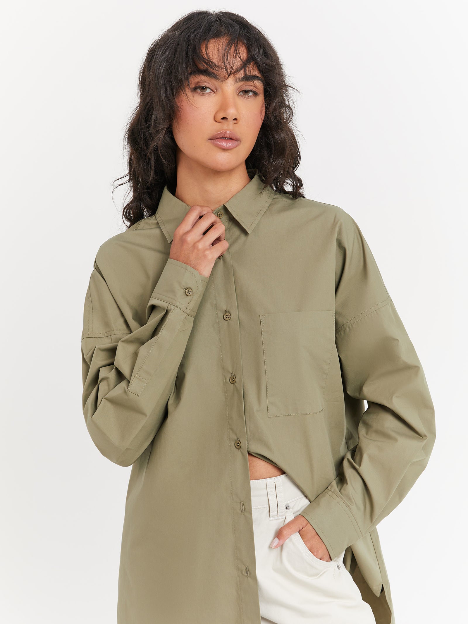 Anni Oversized Shirt in Khaki