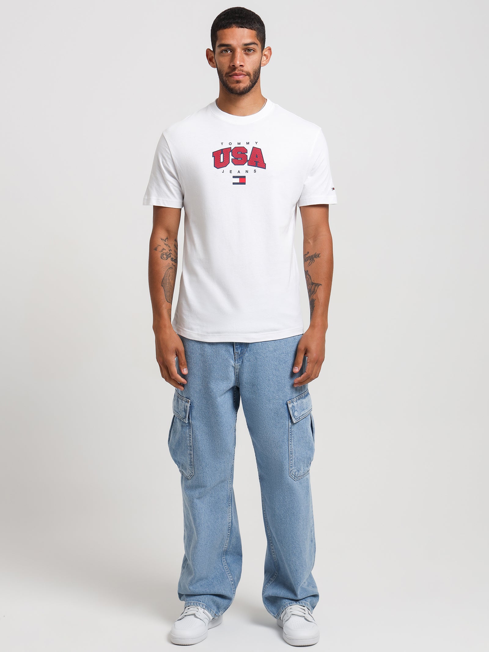 Classic Modern Sport USA T-Shirt in White