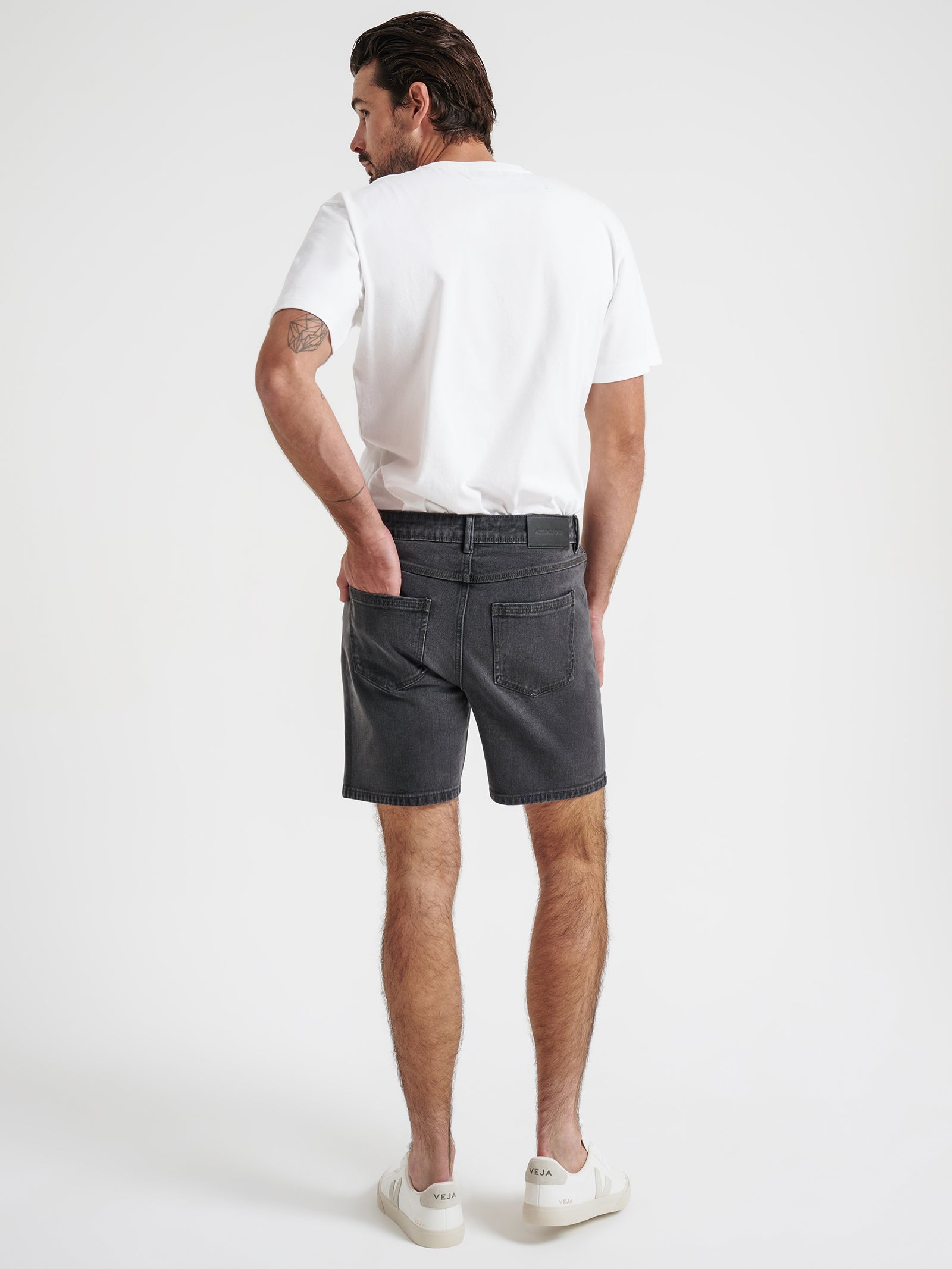 Colt Relaxed Denim Shorts in Vintage Black