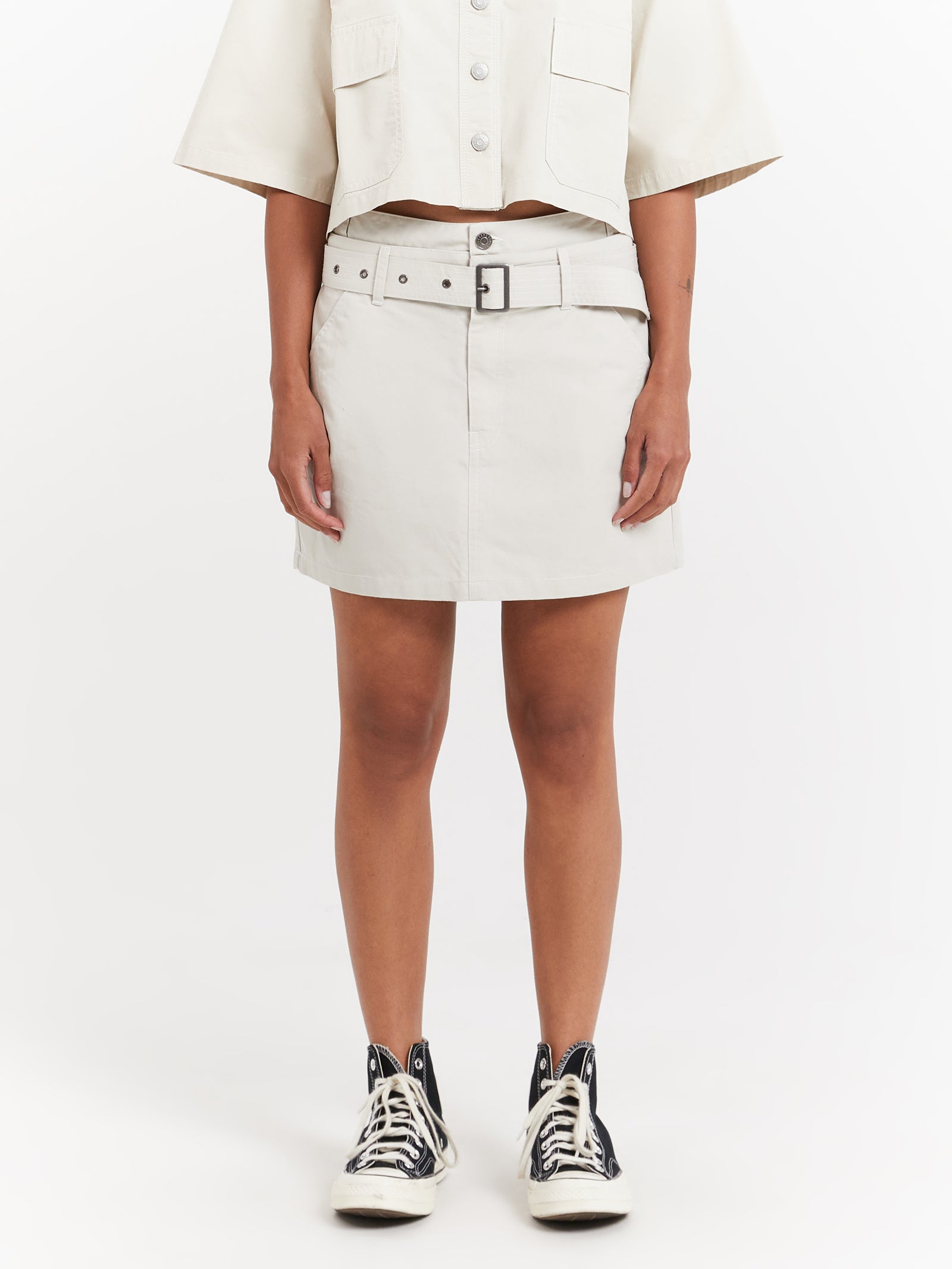 Nelly Mini Skirt in Bone